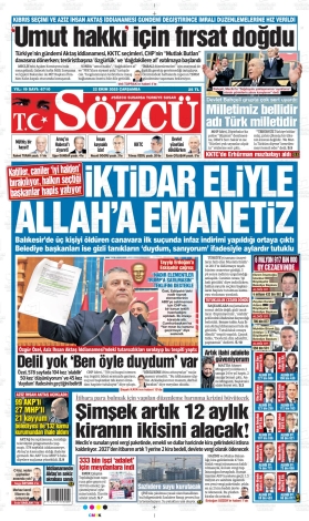 Sözcü Gazetesi: 22 Ekim 2025  22.10.2025
