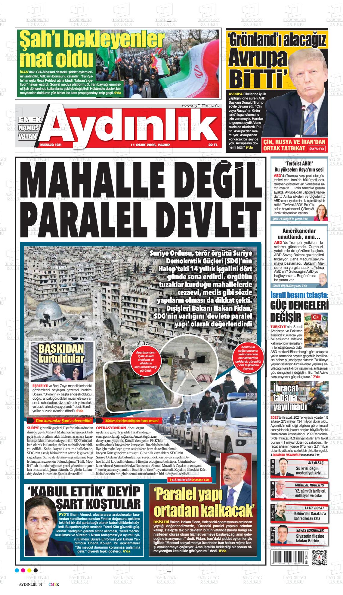 Istanbul Aydinlikvatanemeknamus 11.01.2026
