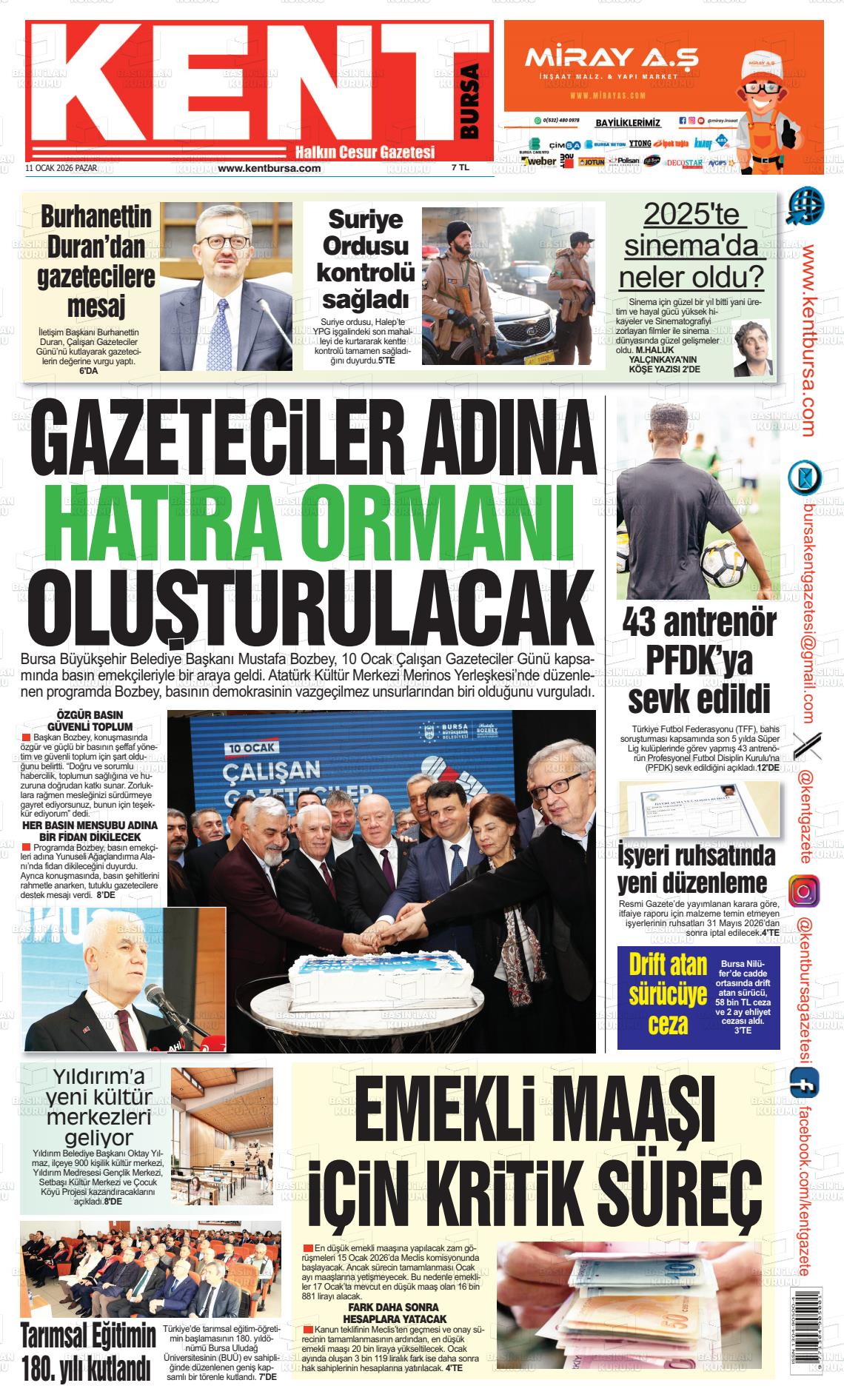 Bursa Kent 11.01.2026