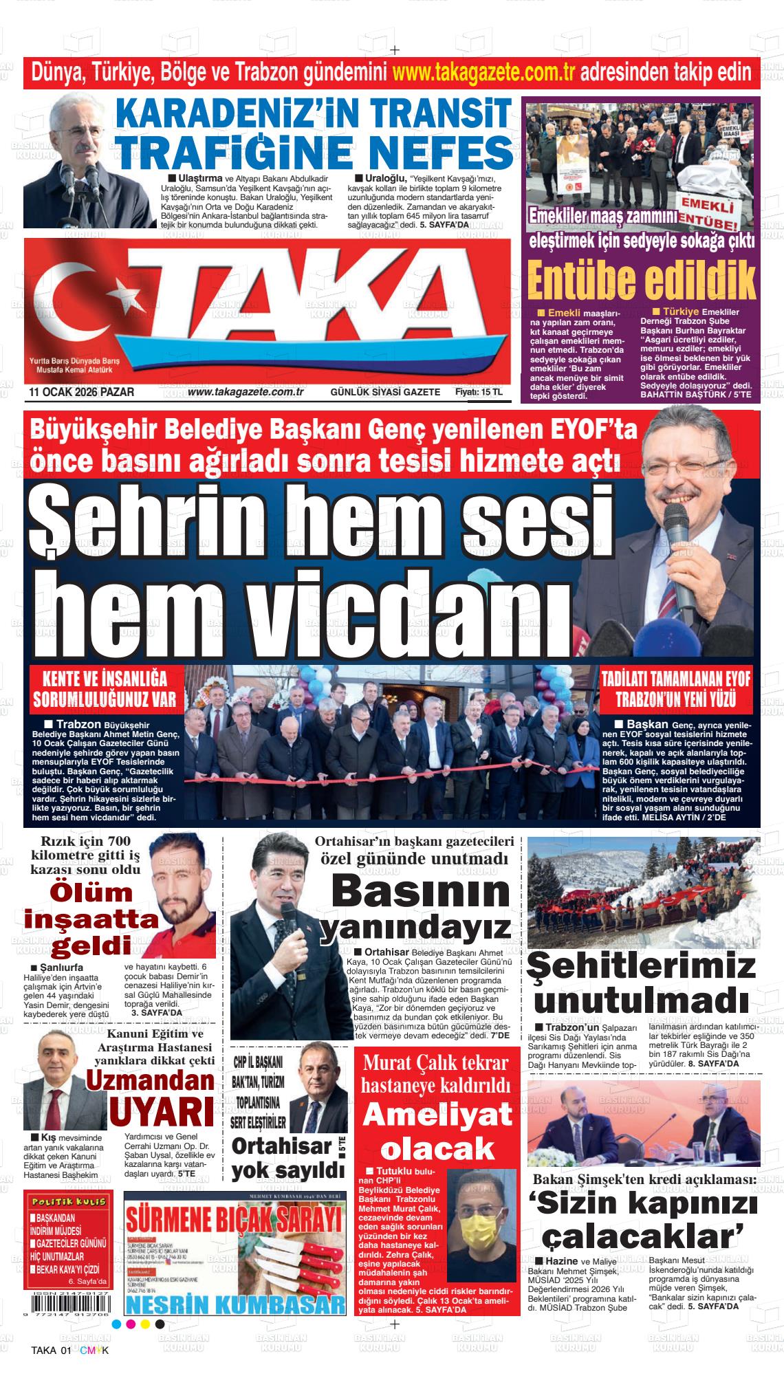 Trabzon Taka 11.01.2026