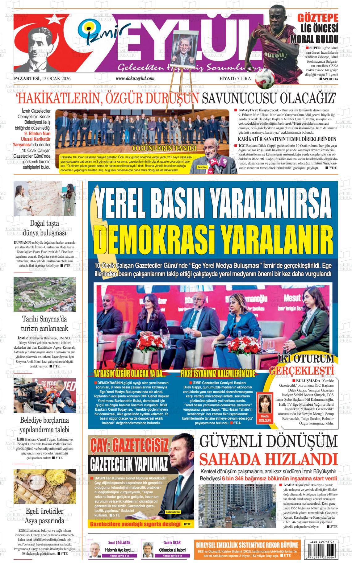 Izmir 9 Eylul 12.01.2026