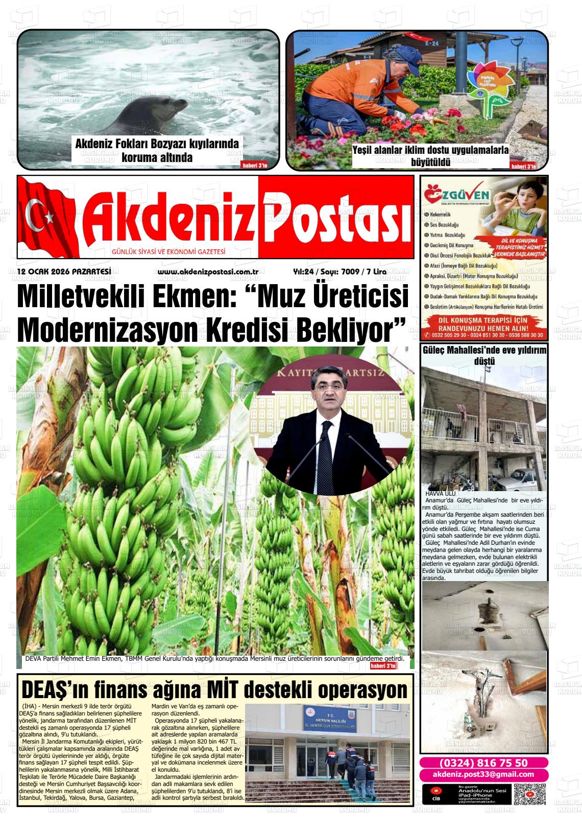 Mersin Akdenizpostasi 12.01.2026