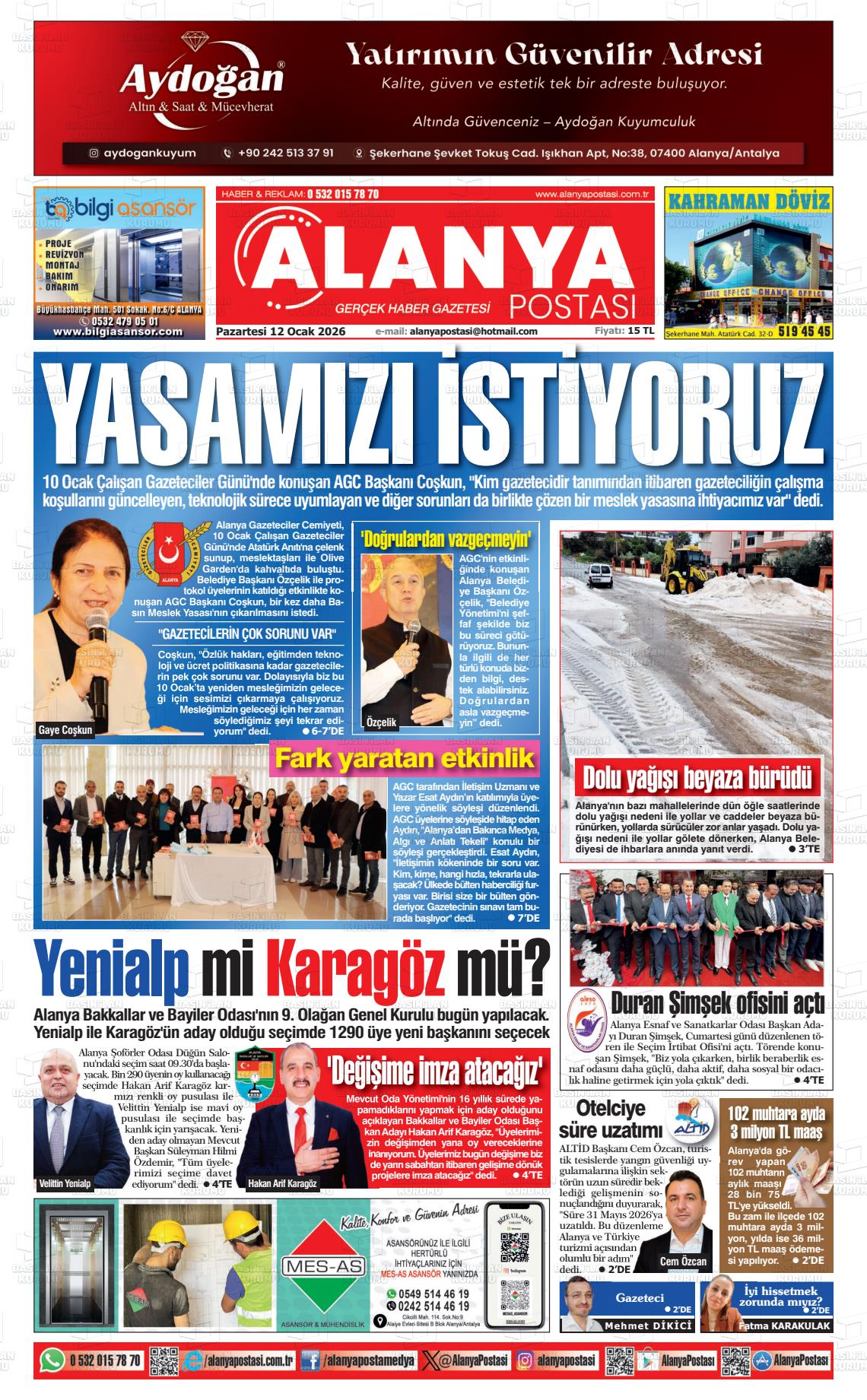 Antalya Alanyapostasi 12.01.2026
