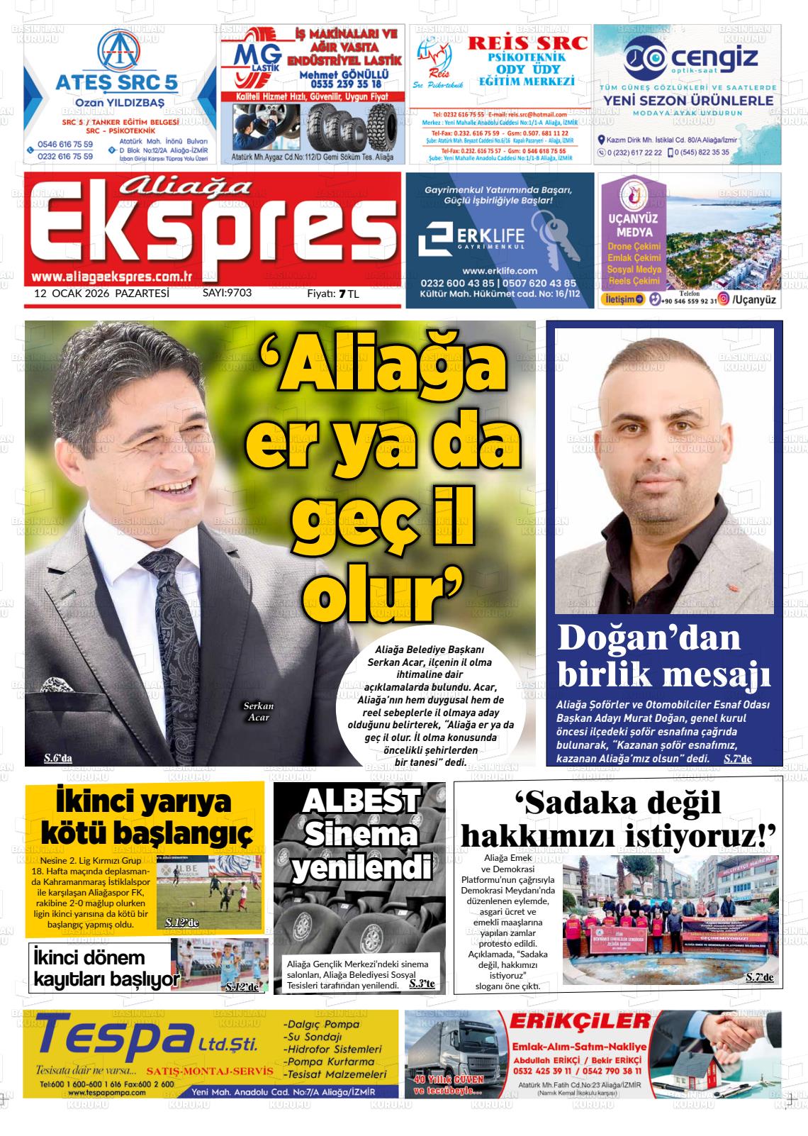 Izmir Aliagaekspres 12.01.2026