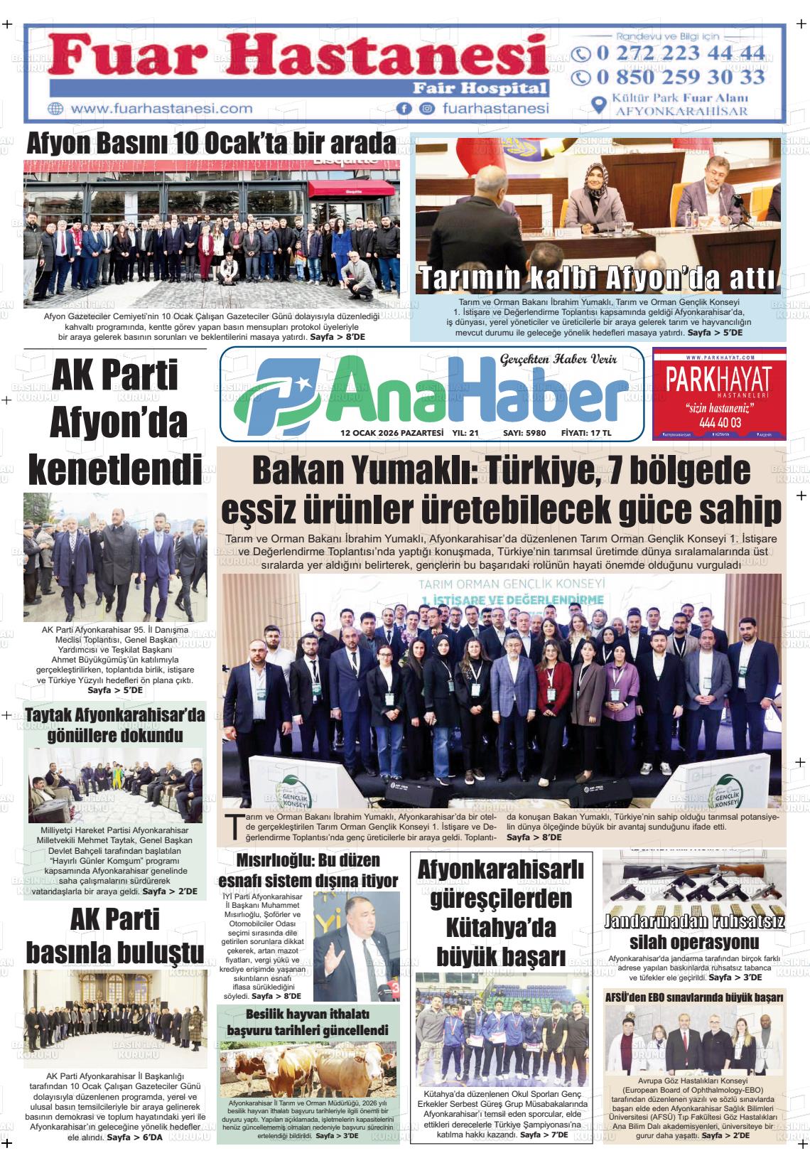 Afyonkarahisar Anahaber 12.01.2026