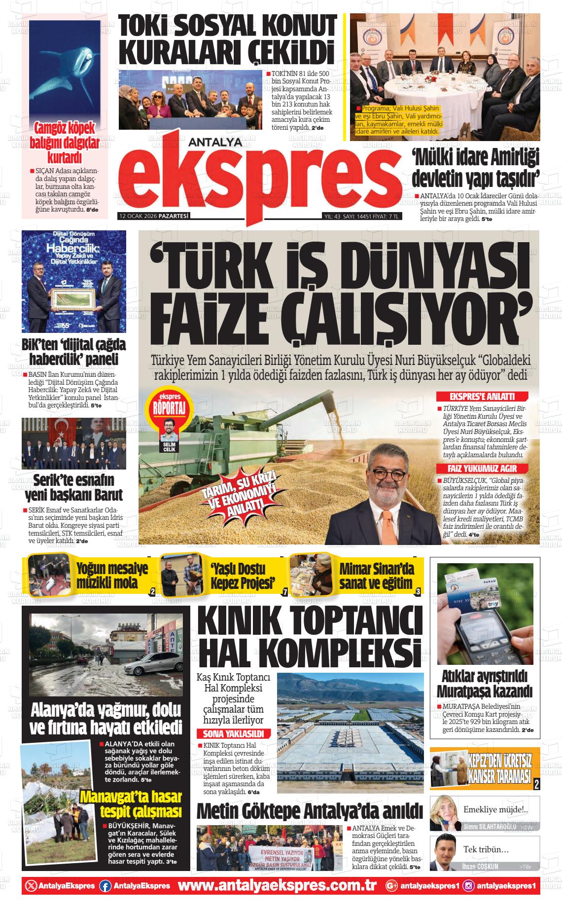 Antalya Ekspres 12.01.2026
