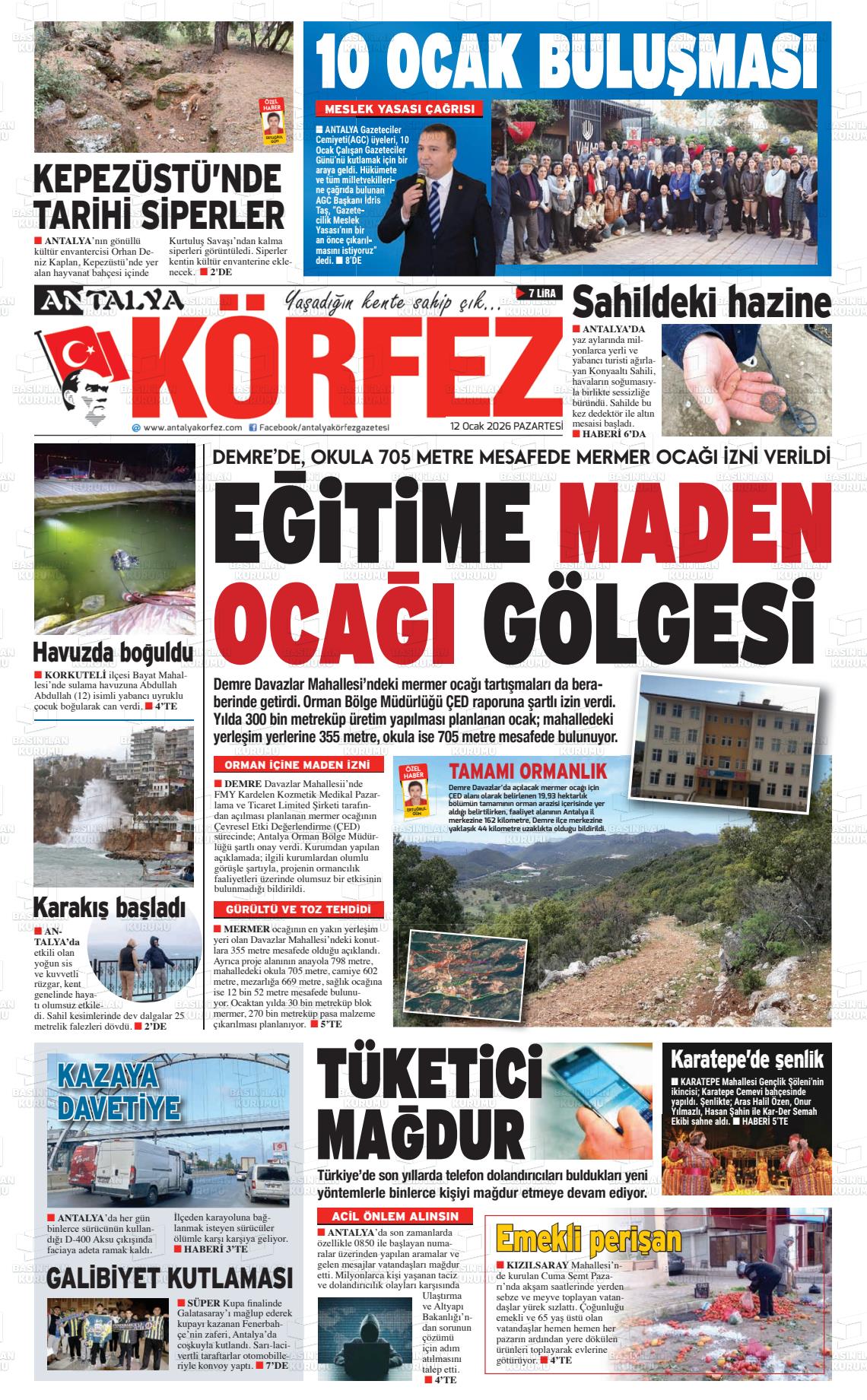 Antalya Korfez 12.01.2026