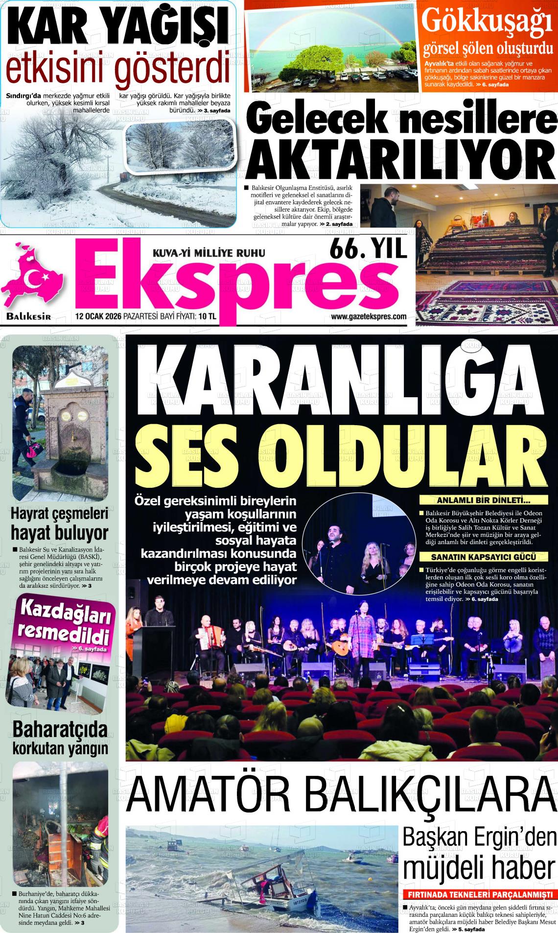 Balikesir Ekspres 12.01.2026