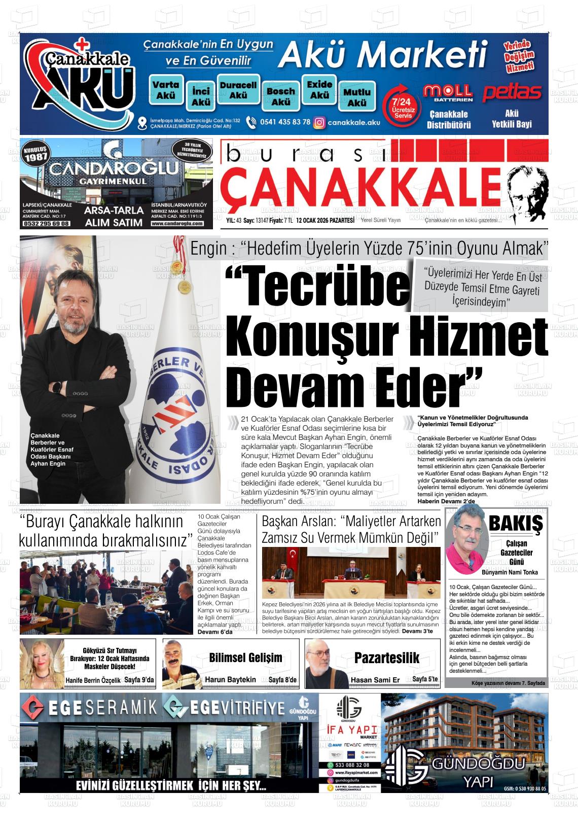 Canakkale Burasi 12.01.2026