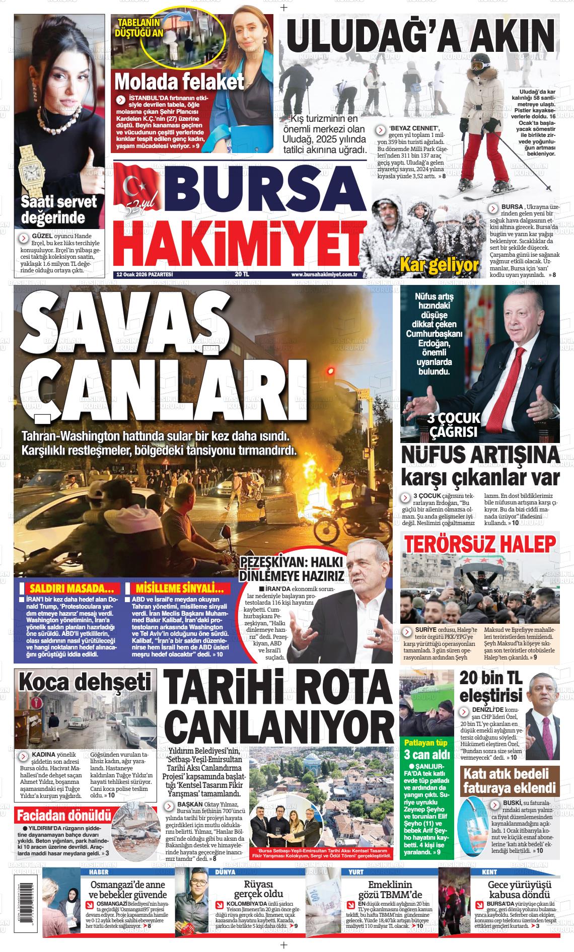 Bursa Hakimiyet 12.01.2026