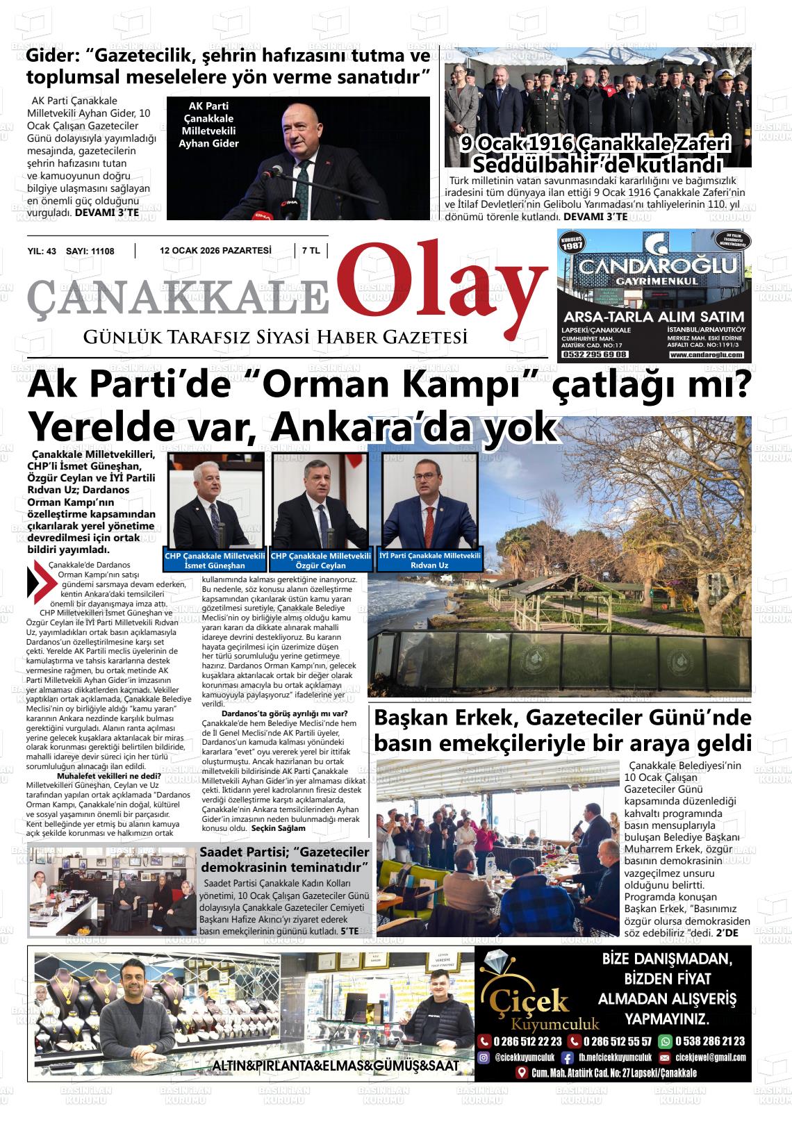 Canakkale Olay 12.01.2026