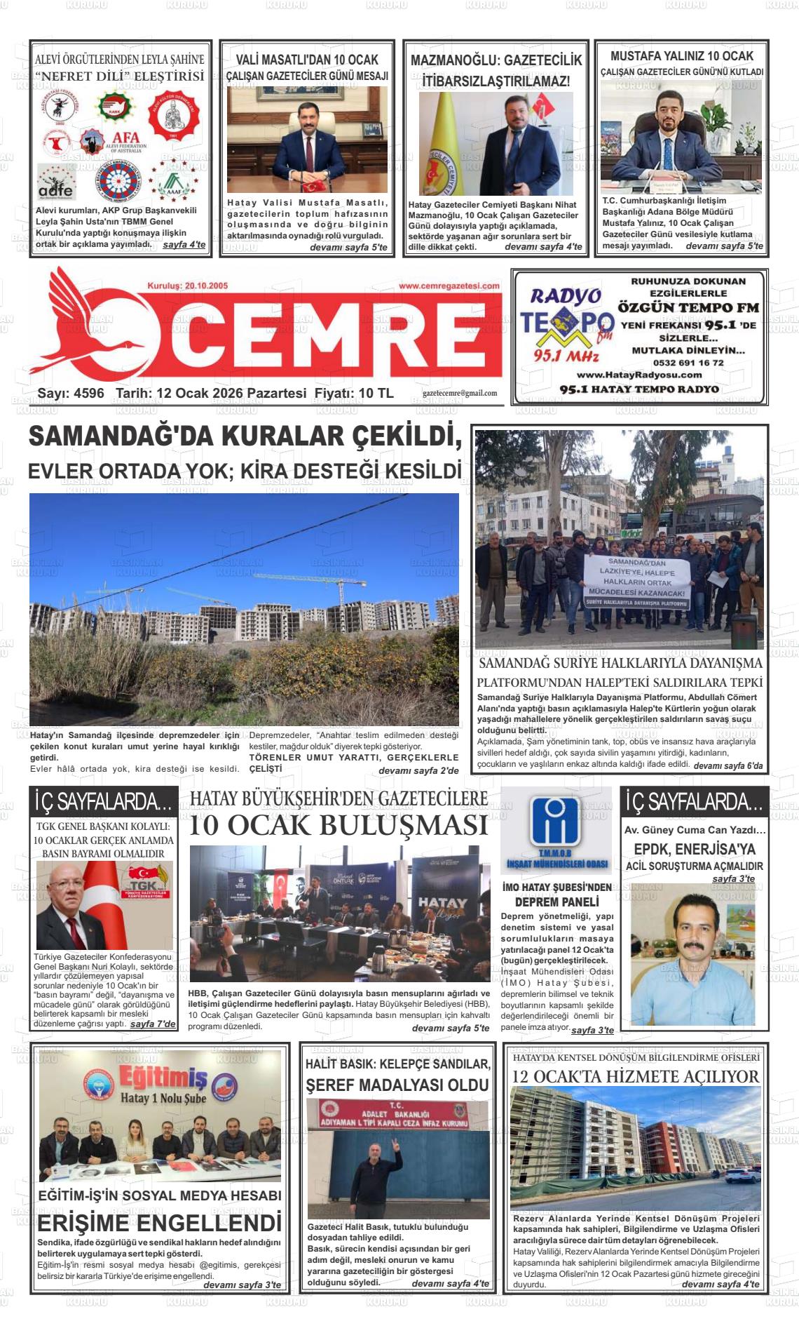 Hatay Cemre 12.01.2026