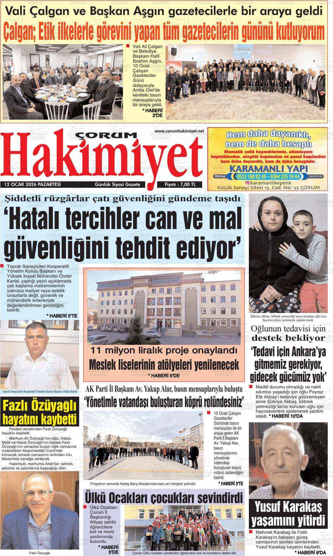 Corum Hakimiyet 12.01.2026