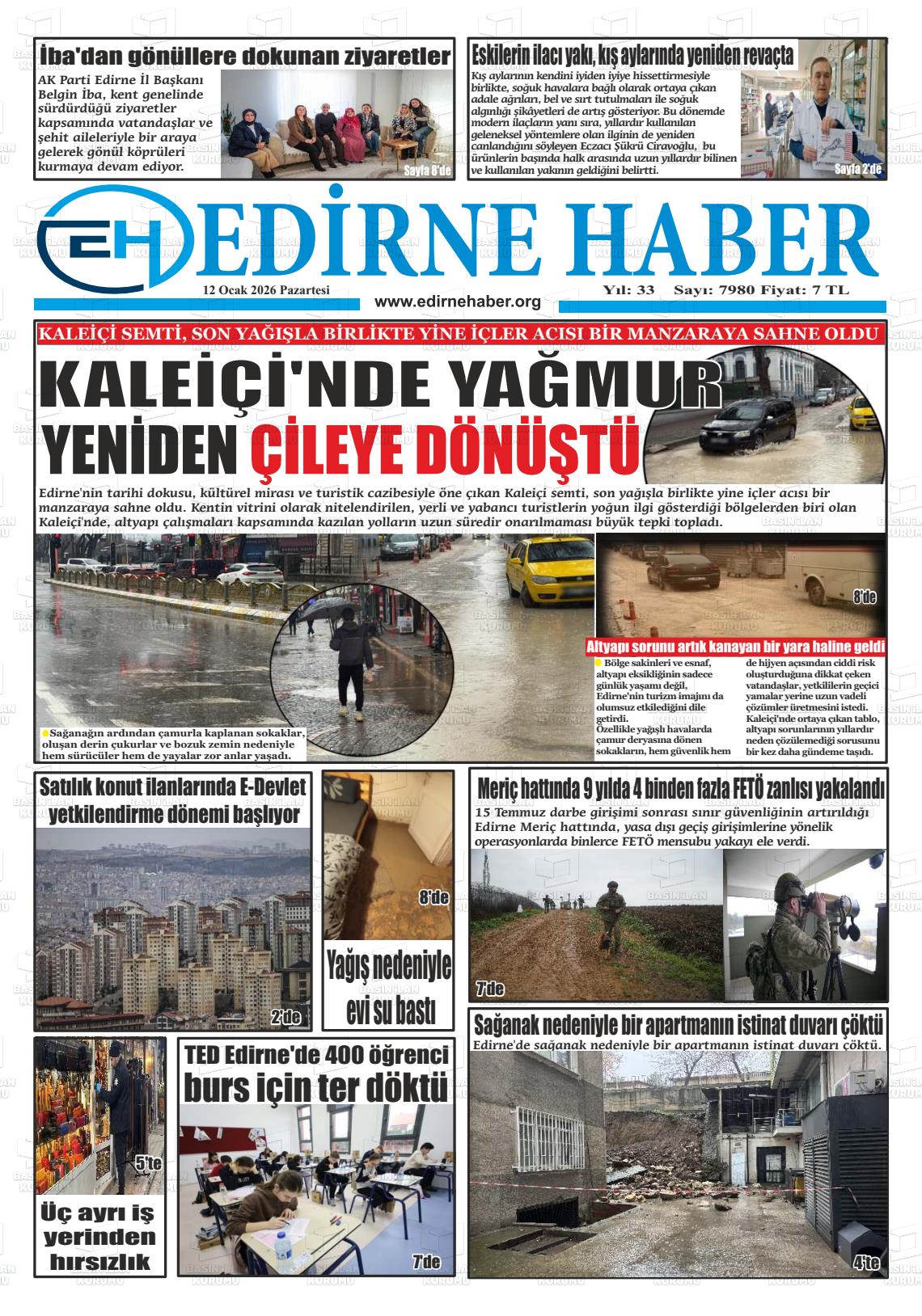 Edirne Haber 12.01.2026