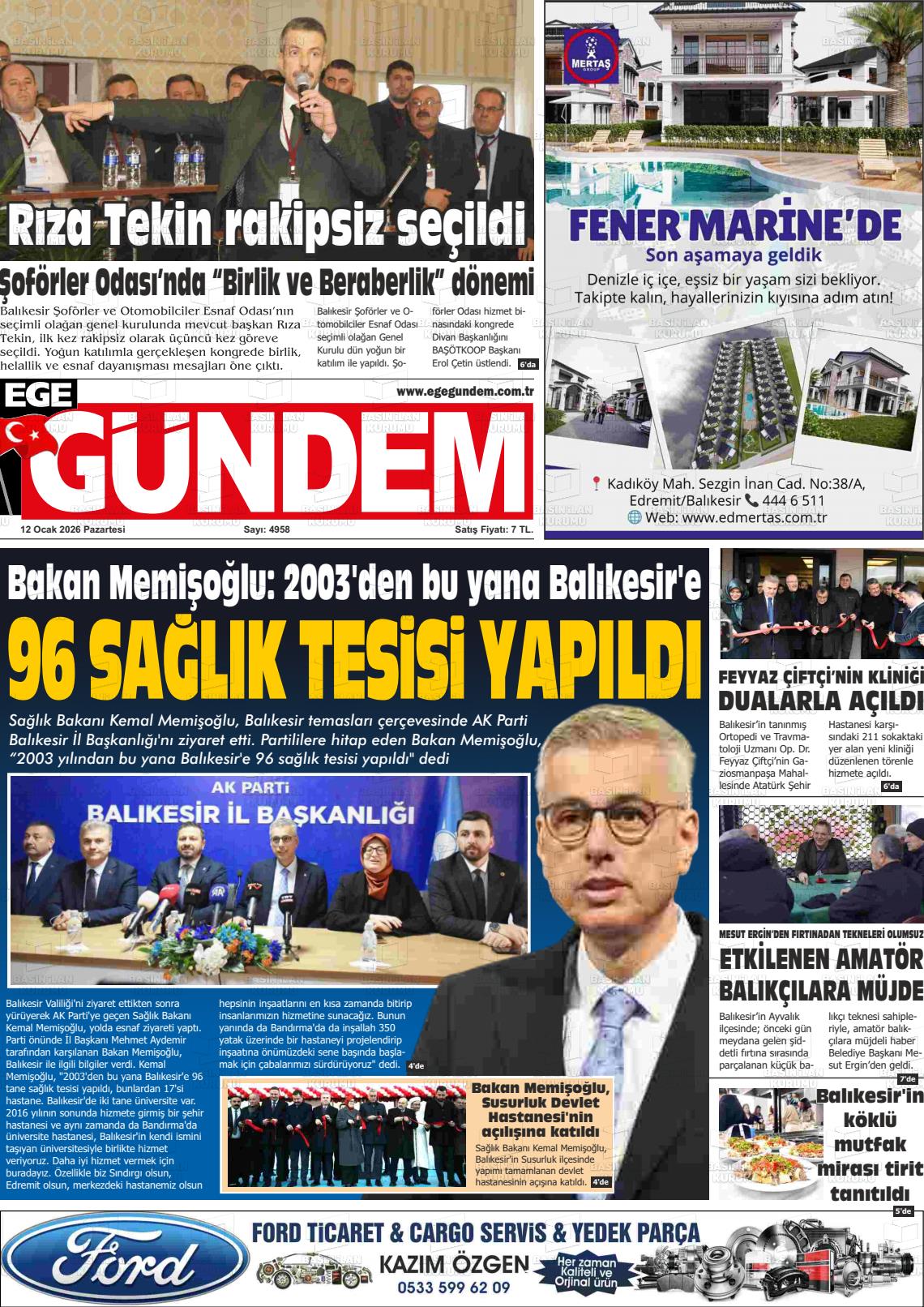 Balikesir Egegundem 12.01.2026