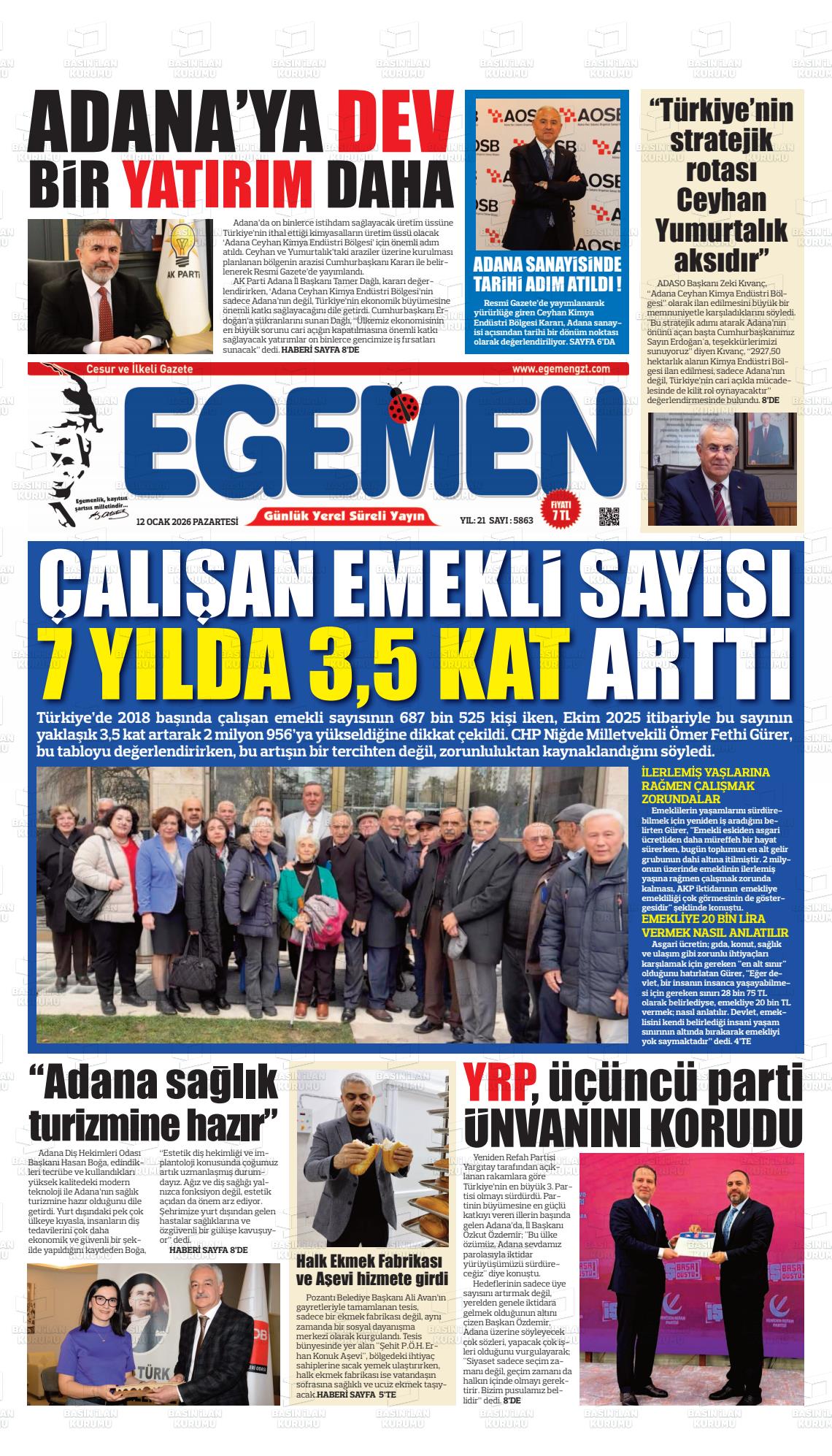 Adana Egemen 12.01.2026