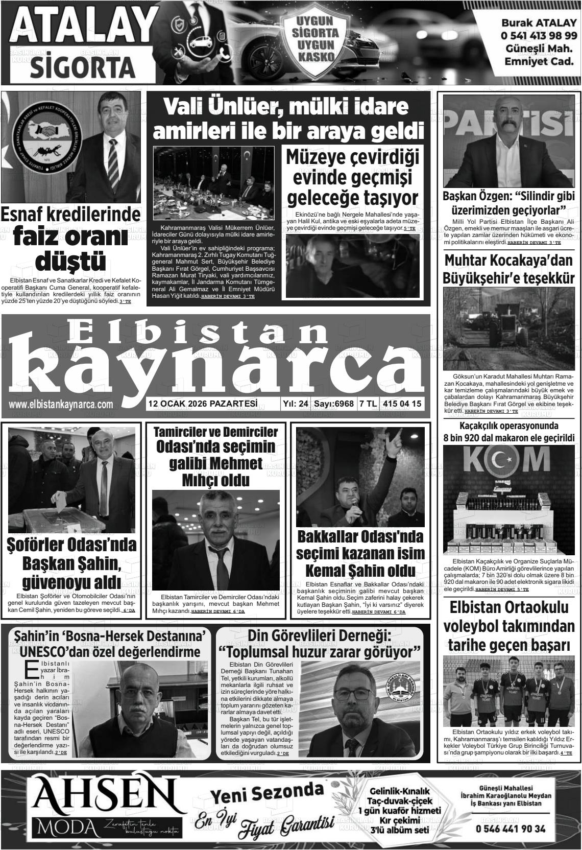 Kahramanmaras Elbistankaynarca 12.01.2026