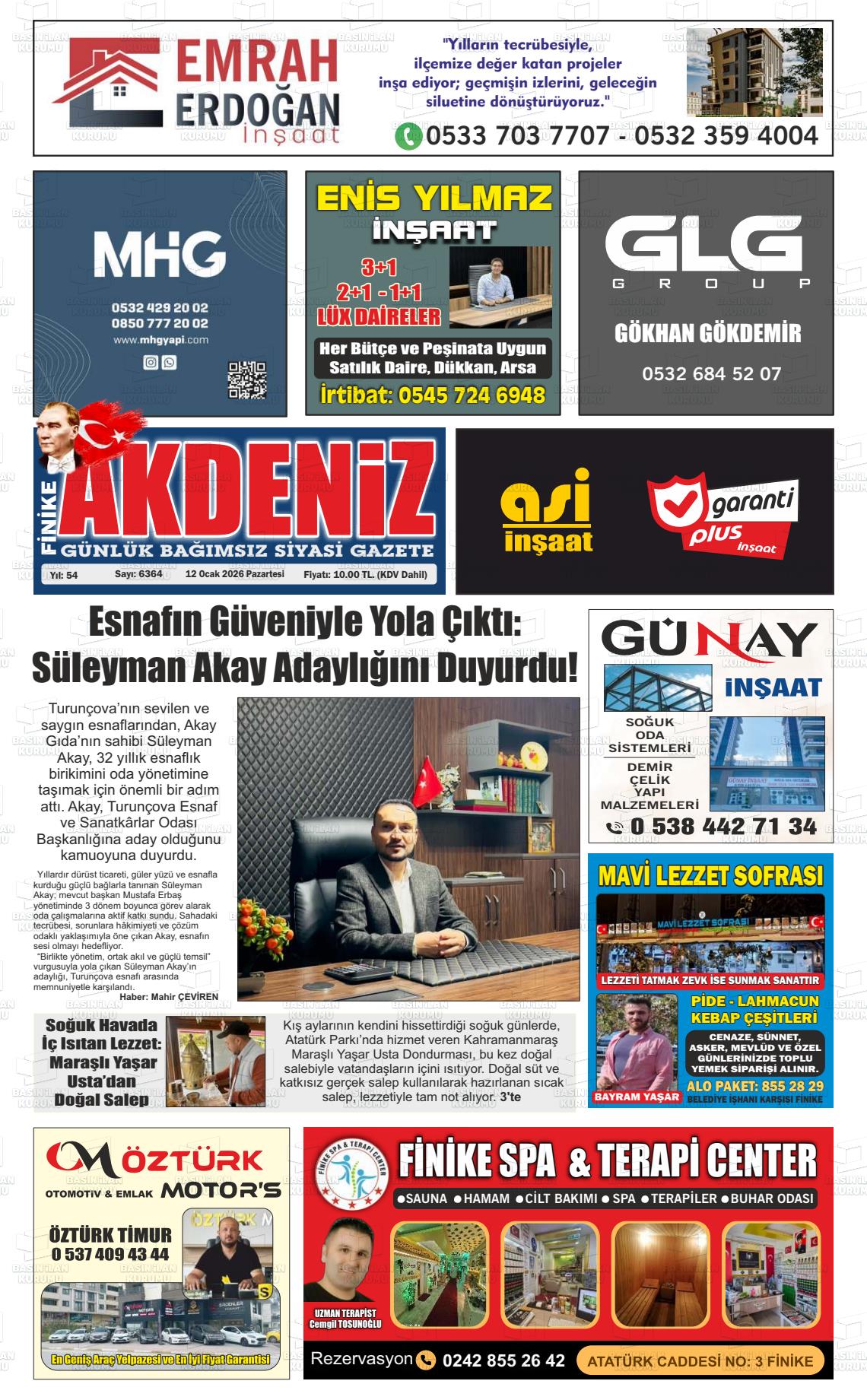 Antalya Finikeakdeniz 12.01.2026