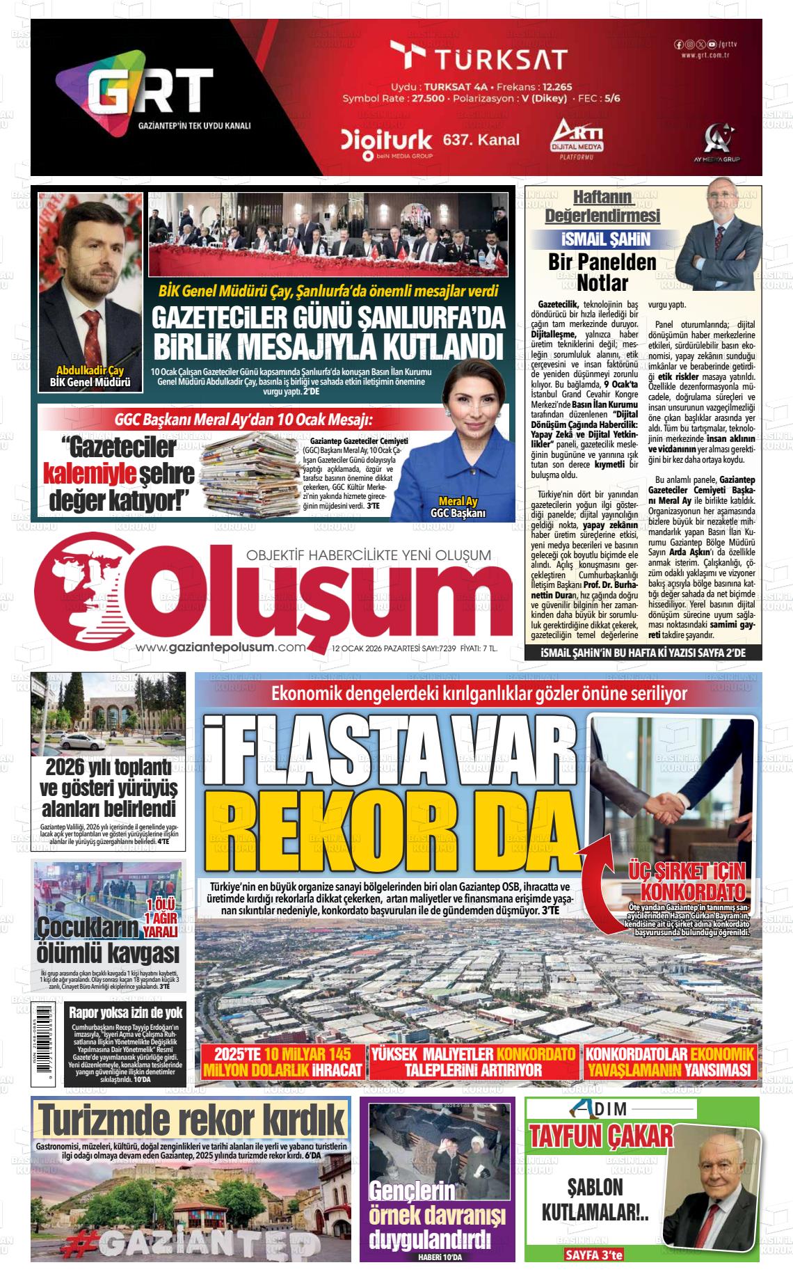 Gaziantep Olusum 12.01.2026