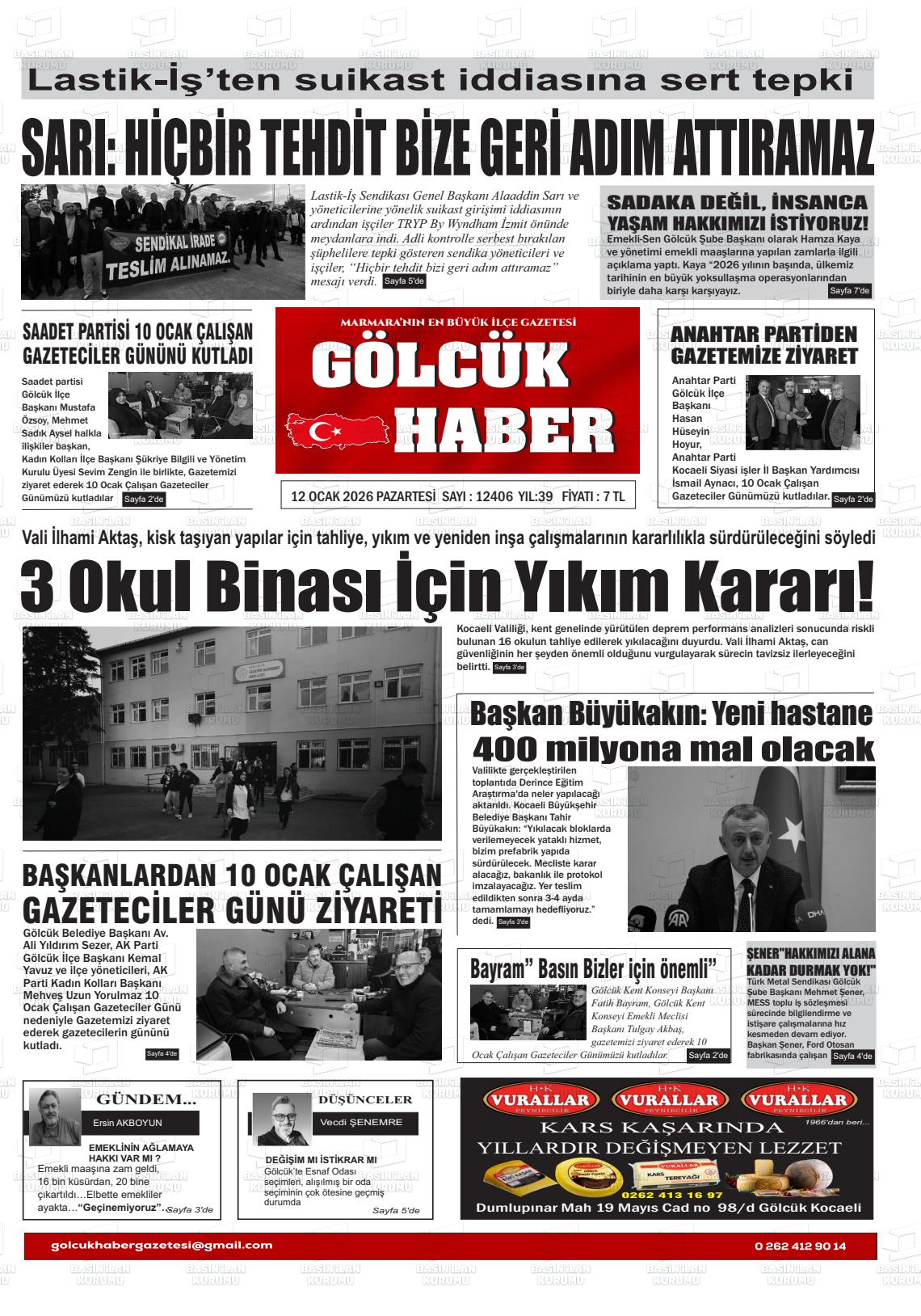 Kocaeli Golcukhaber 12.01.2026