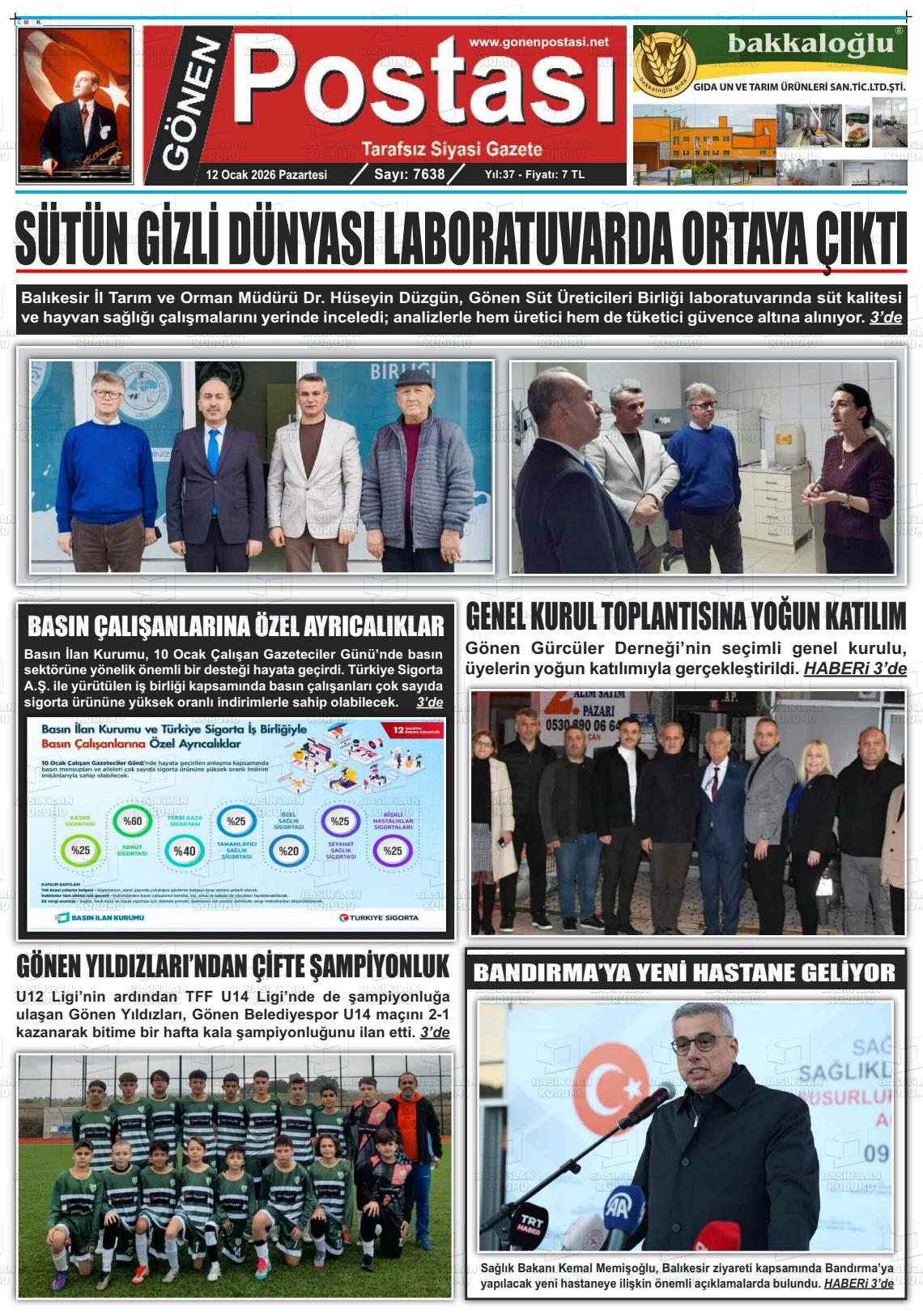 Balikesir Gonenpostasi 12.01.2026