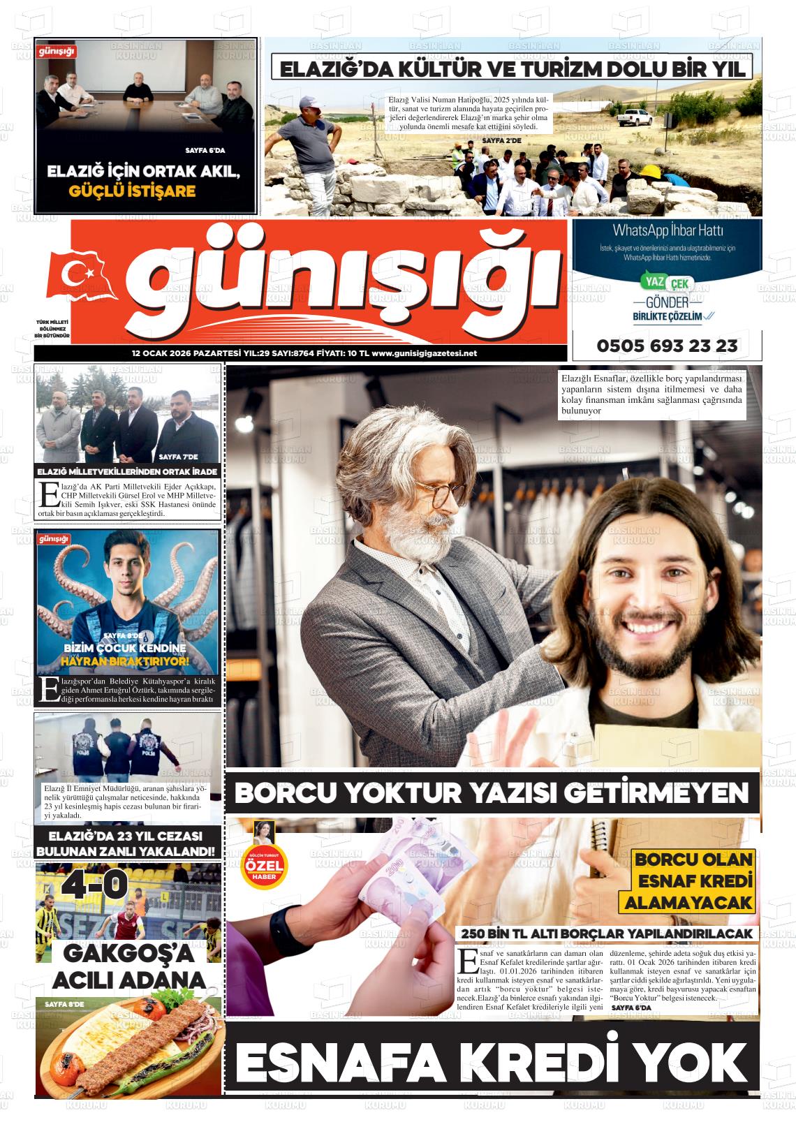 Elazig Gunisigi 12.01.2026