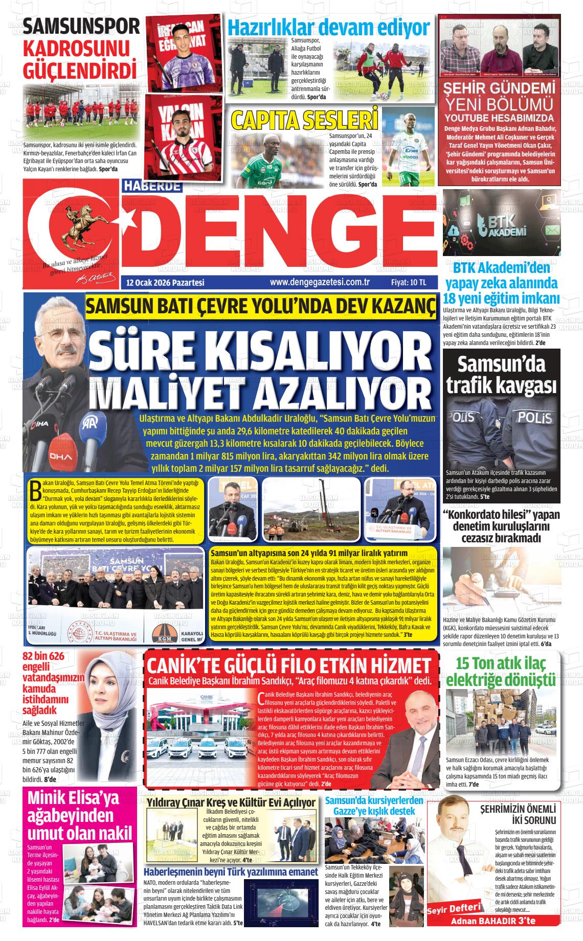 Samsun Haberdedenge 12.01.2026