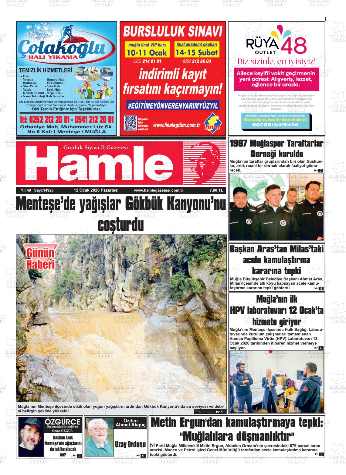 Mugla Hamle 12.01.2026