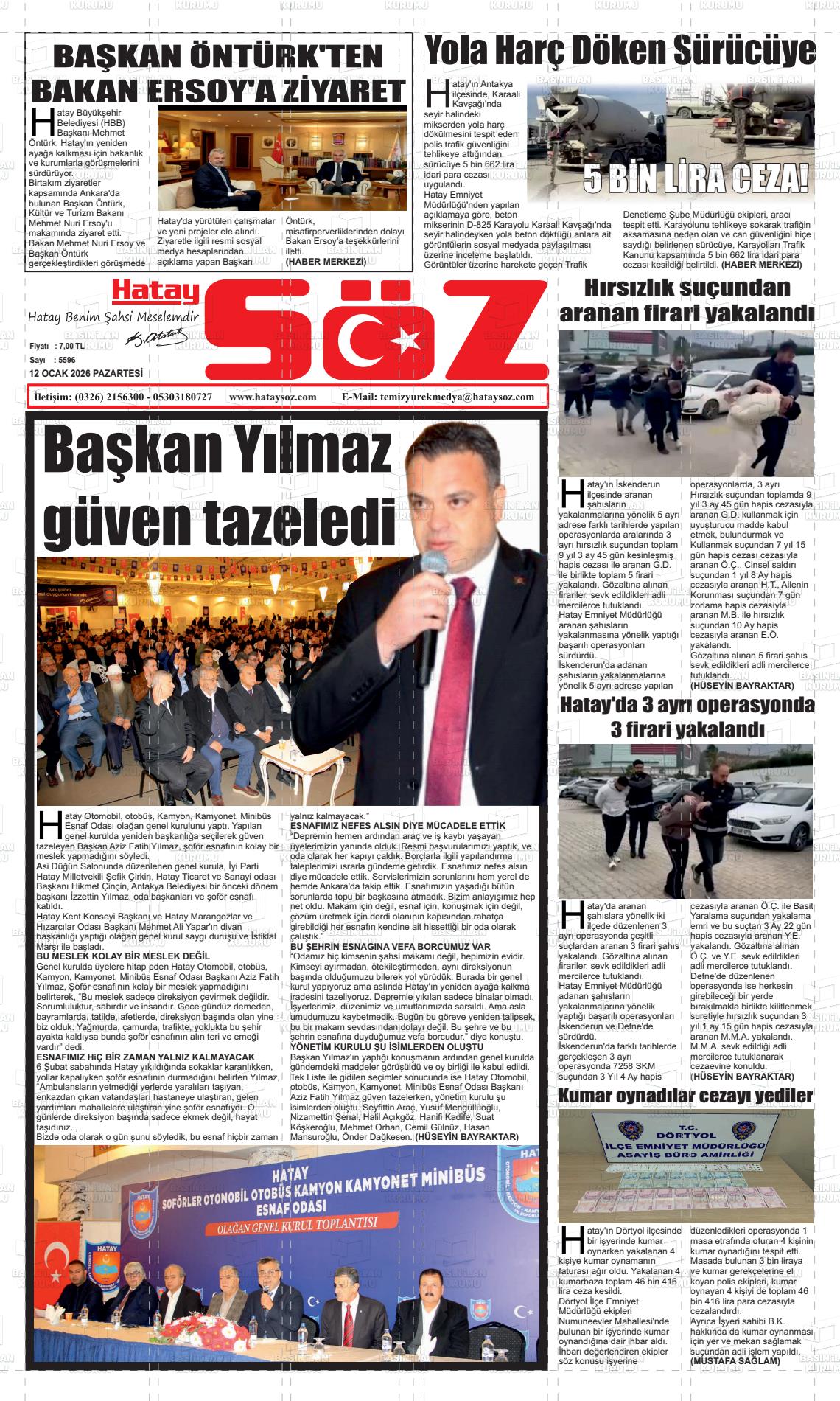 Hatay Soz 12.01.2026