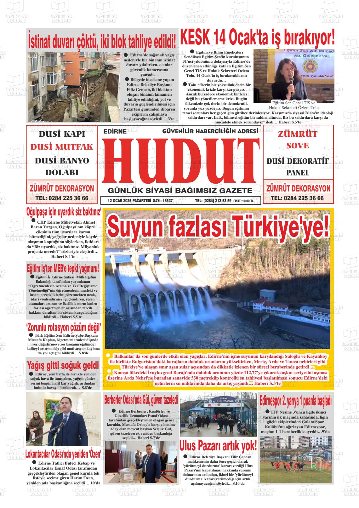 Edirne Hudut 12.01.2026