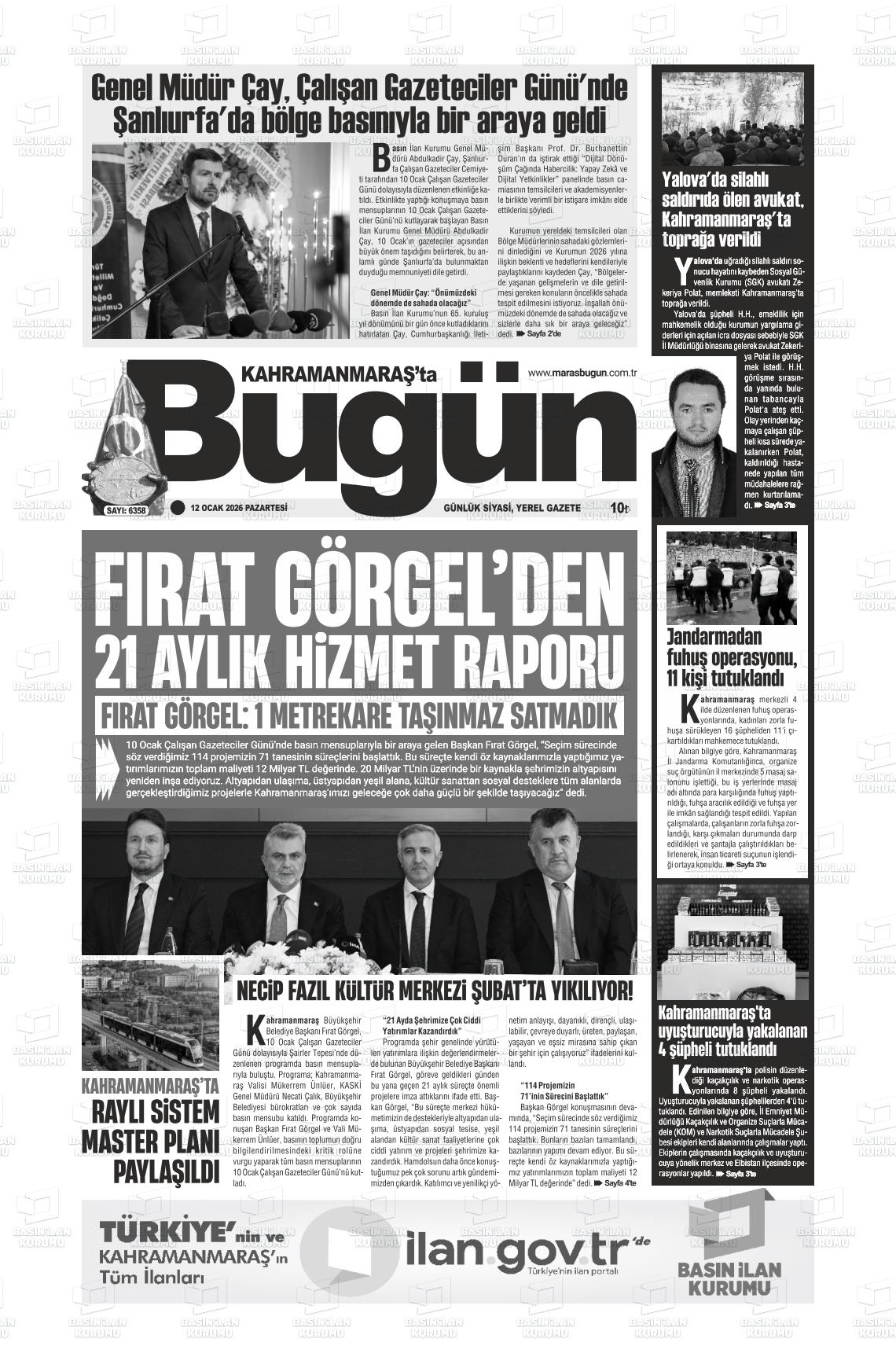 Kahramanmaras Tabugun 12.01.2026