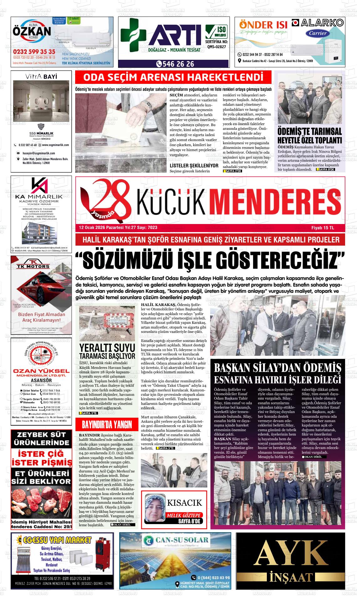 Izmir Kucukmenderes 12.01.2026