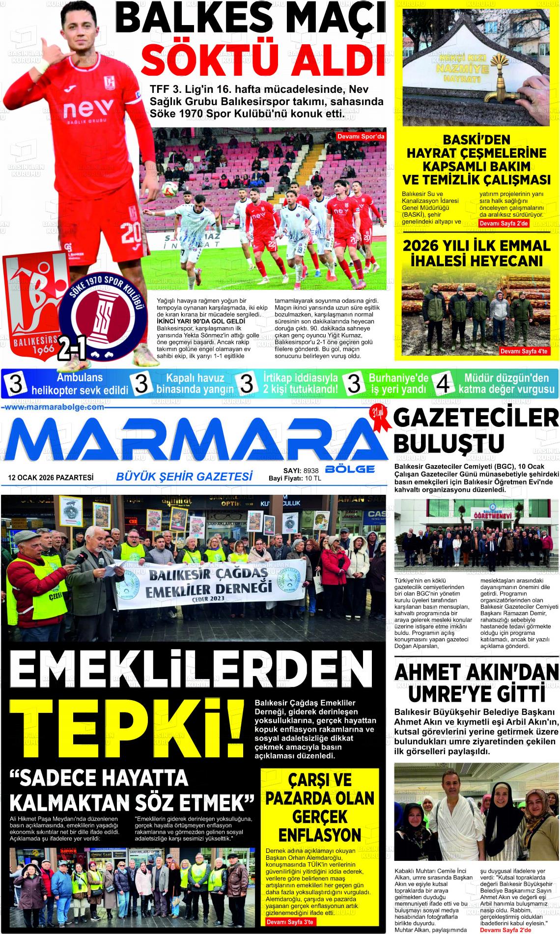Balikesir Marmarabolge 12.01.2026