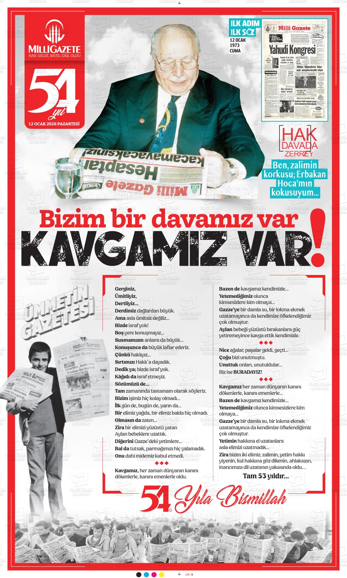 Milli Gazete Gazetesi 12.01.2026