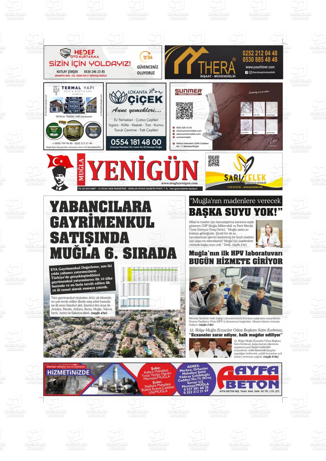 Mugla Yenigun 12.01.2026