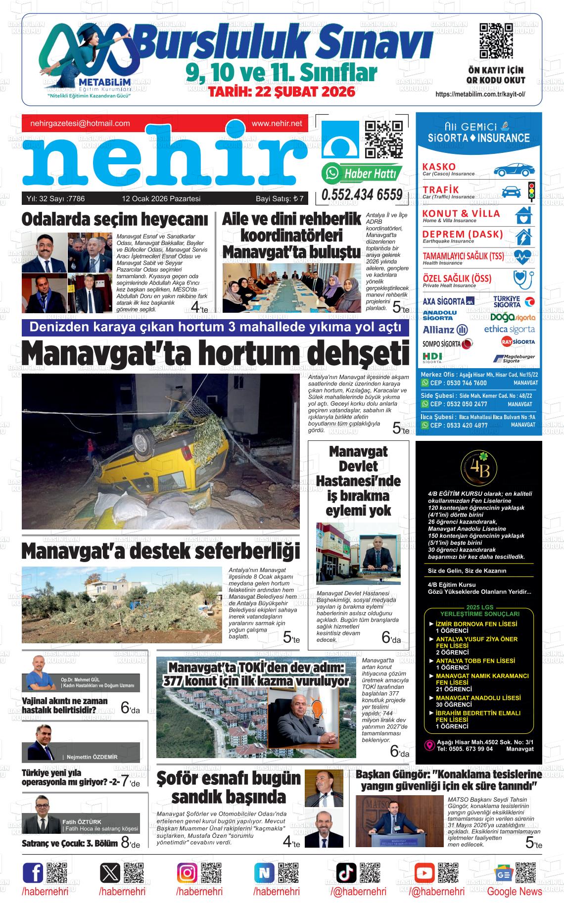 Antalya Nehir 12.01.2026