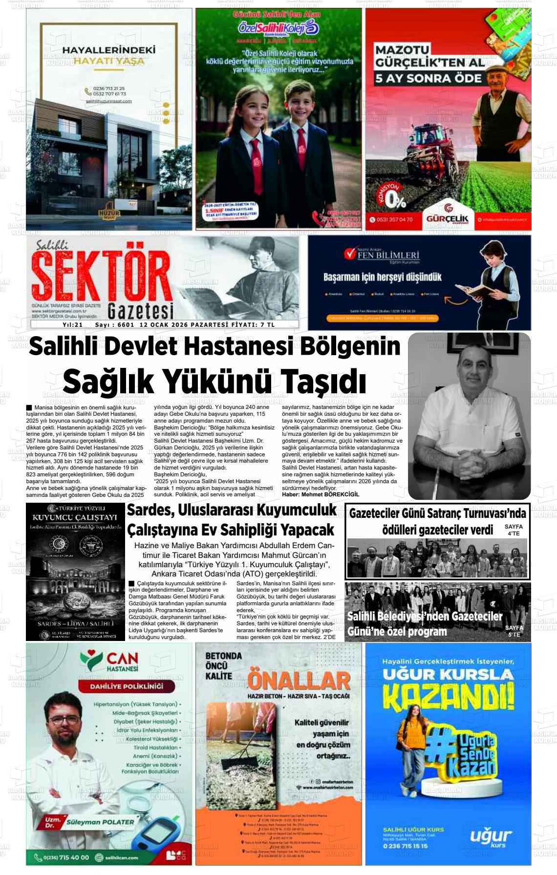 Manisa Salihlisektor 12.01.2026
