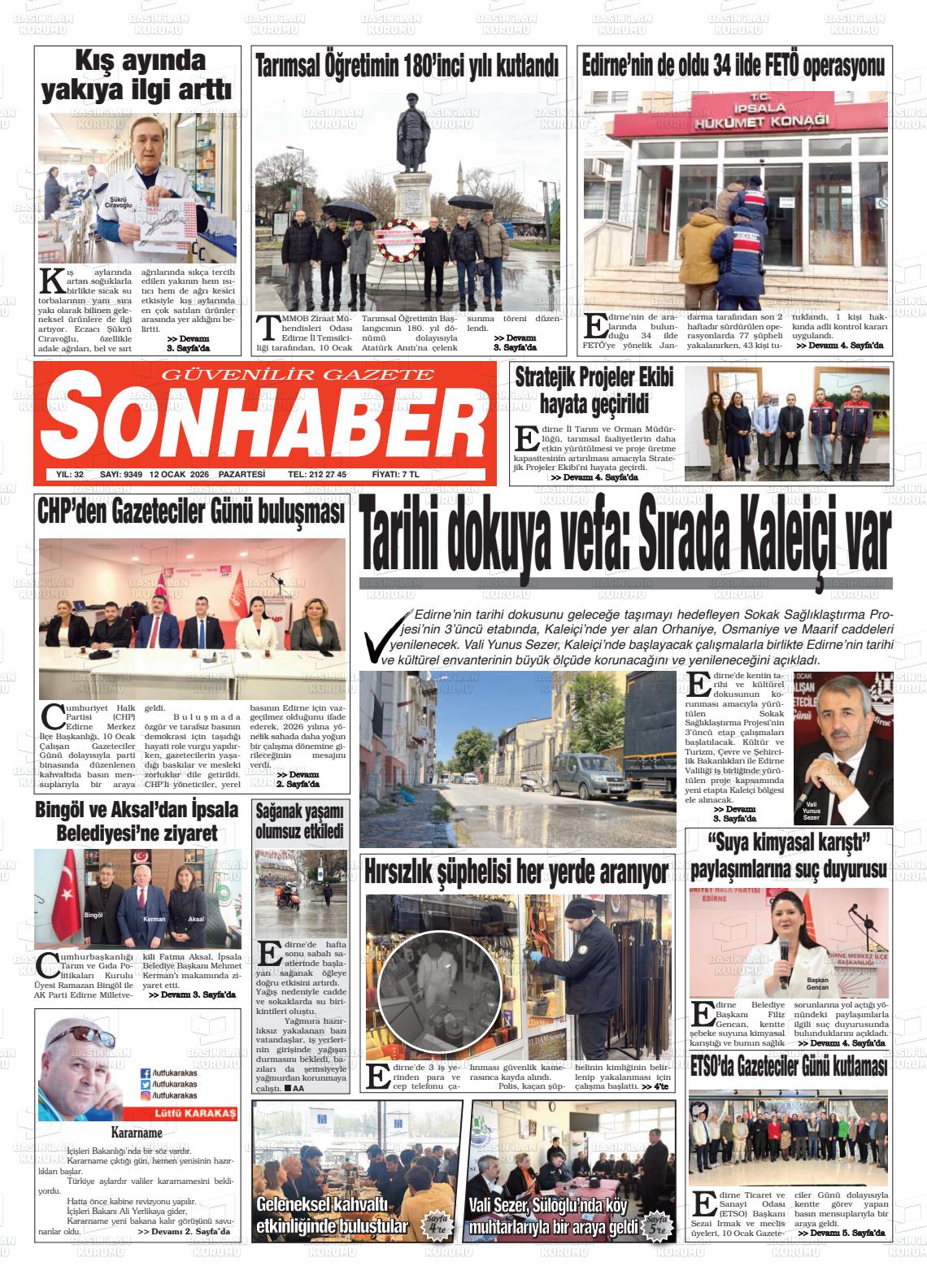 Eskisehir Sonhaber 12.01.2026