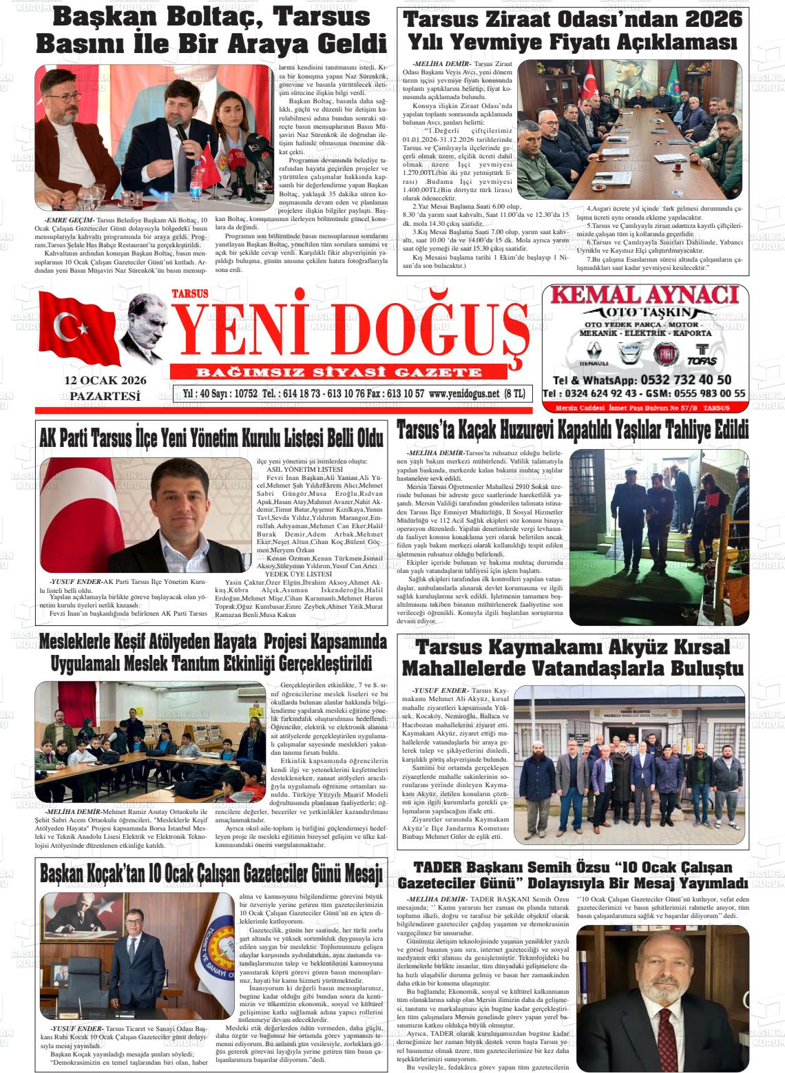 Mersin Tarsusyenidogus 12.01.2026