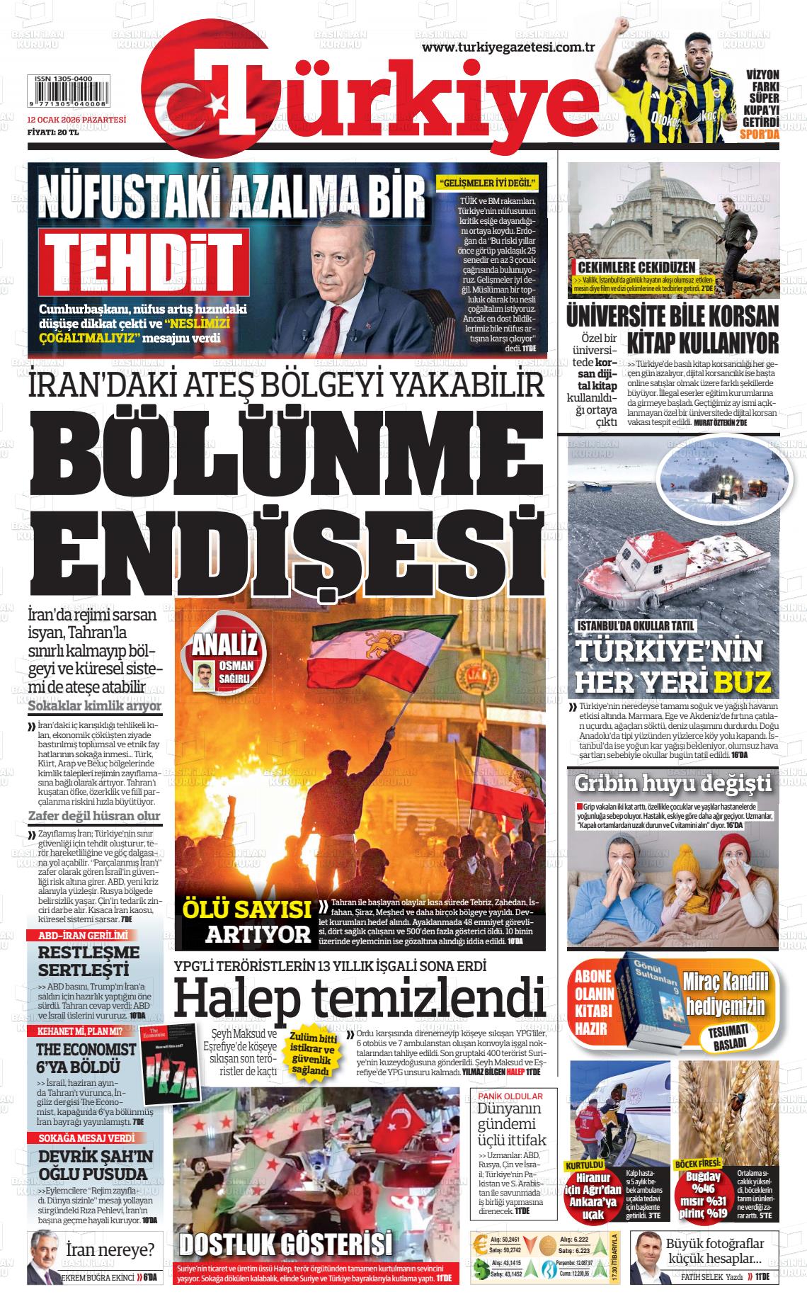 Türkiye Gazetesi 12.01.2026