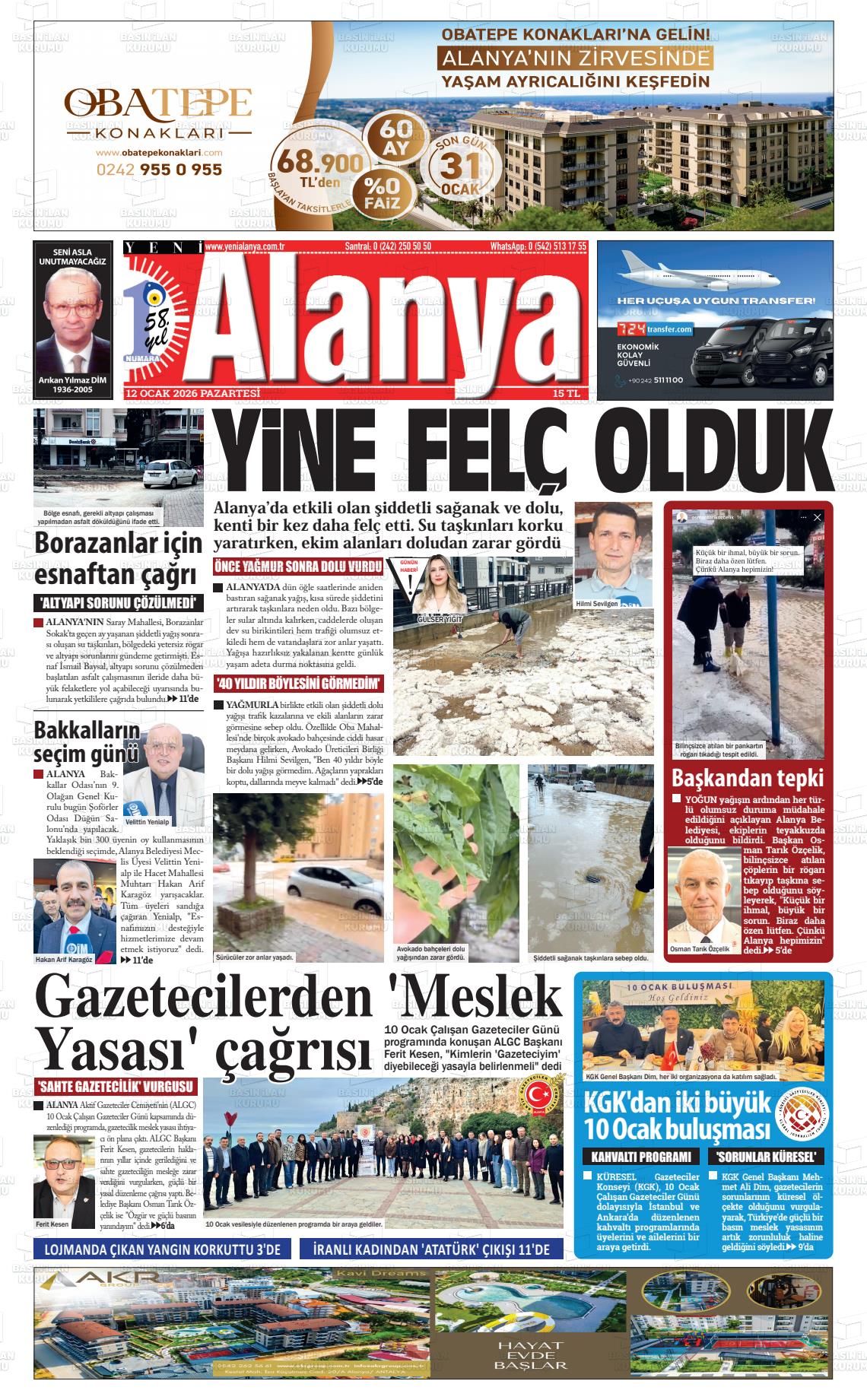 Antalya Yenialanya 12.01.2026