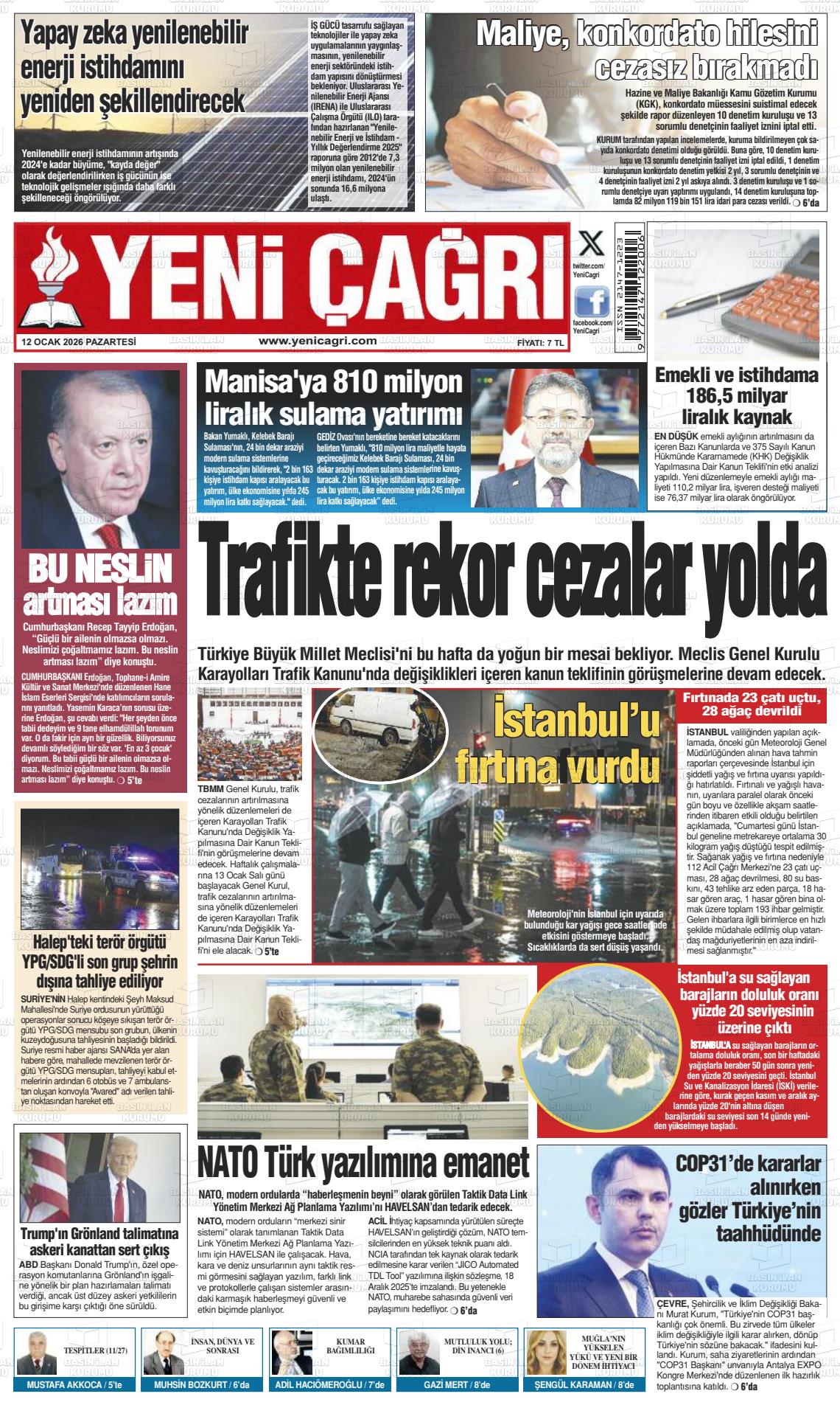 Istanbul Yenicagri 12.01.2026