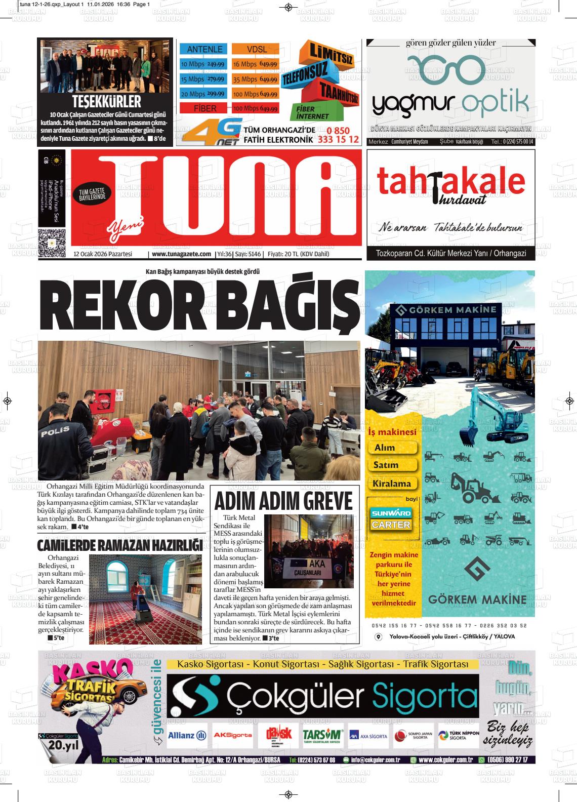 Izmir Yenigun 12.01.2026