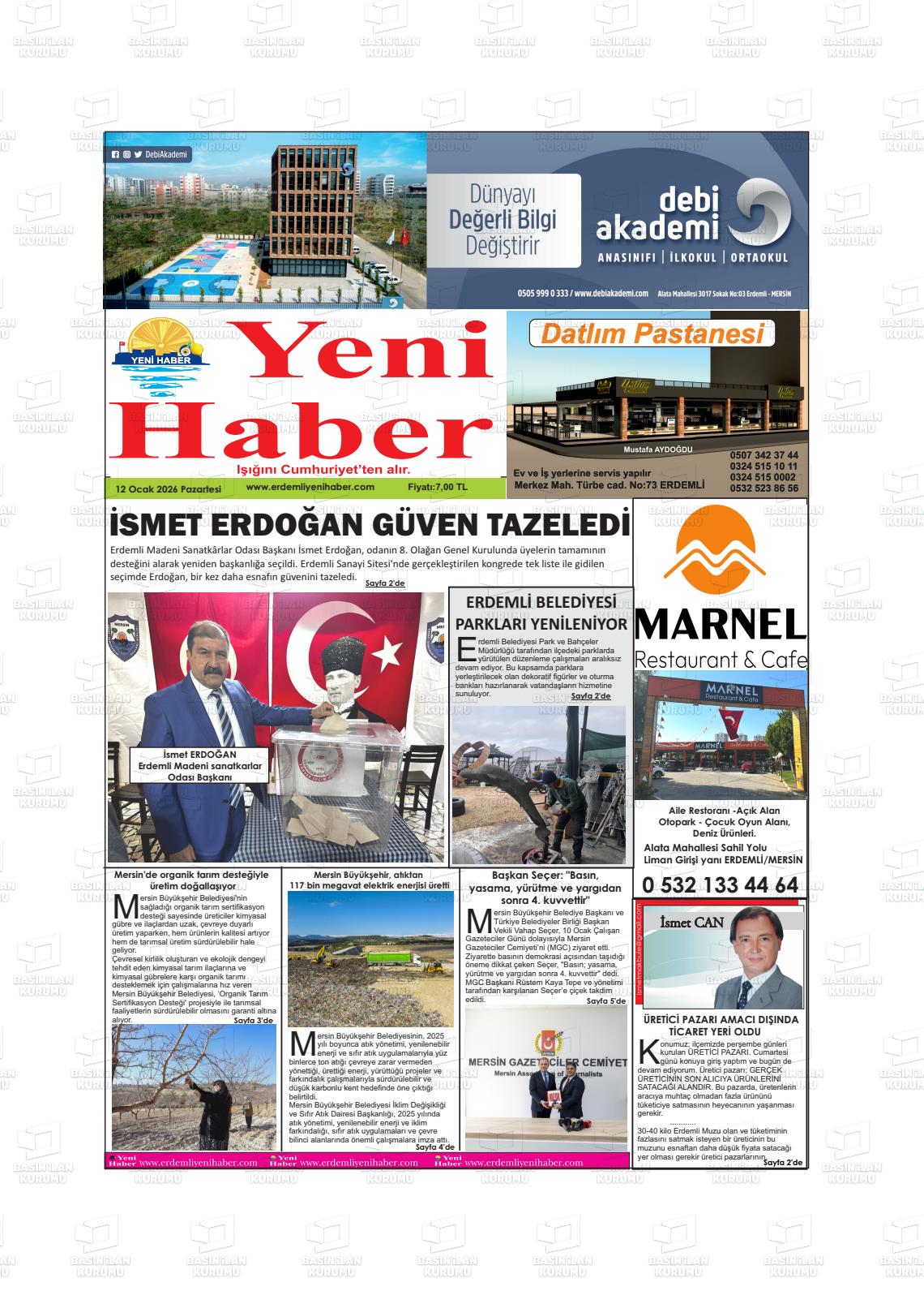 Konya Yenihaber 12.01.2026