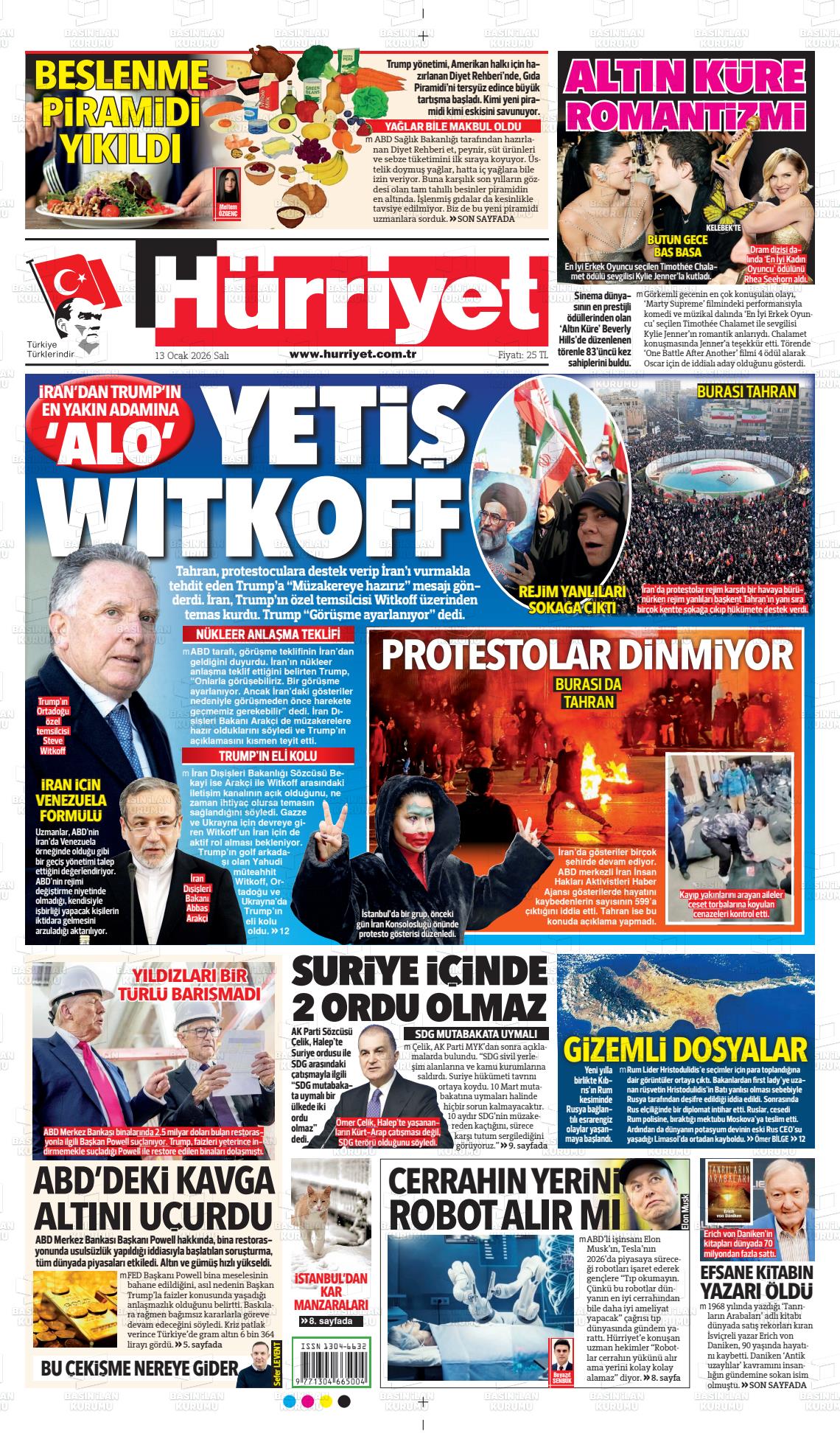 Hürriyet Gazetesi 13.01.2026