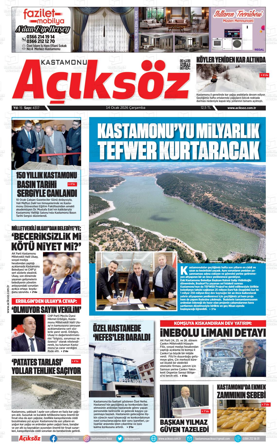 Kastamonu Aciksoz 14.01.2026