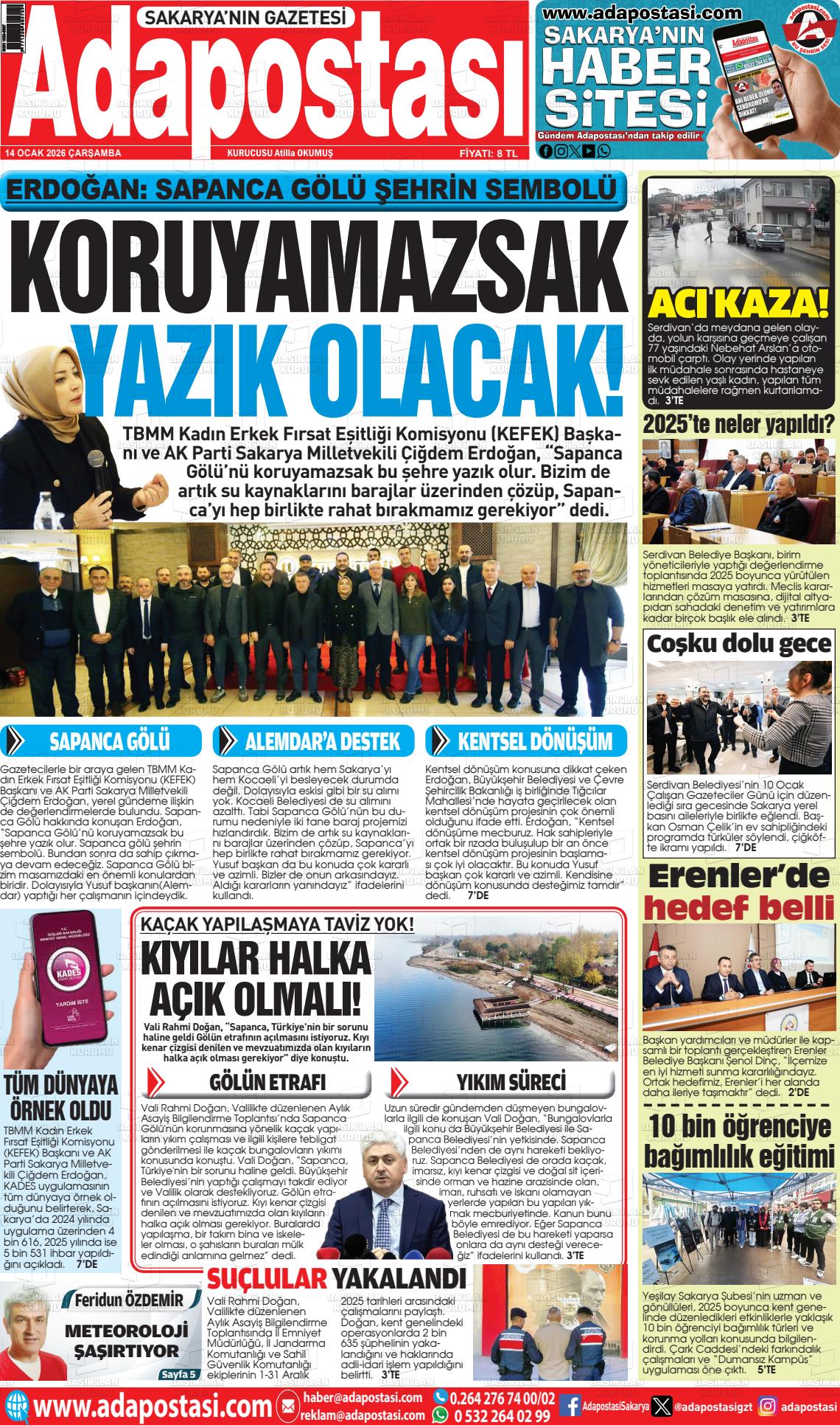 Sakarya Adapostasi 14.01.2026