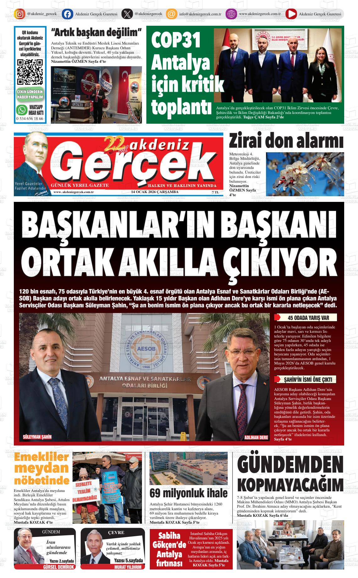 Antalya Akdenizgercek 14.01.2026