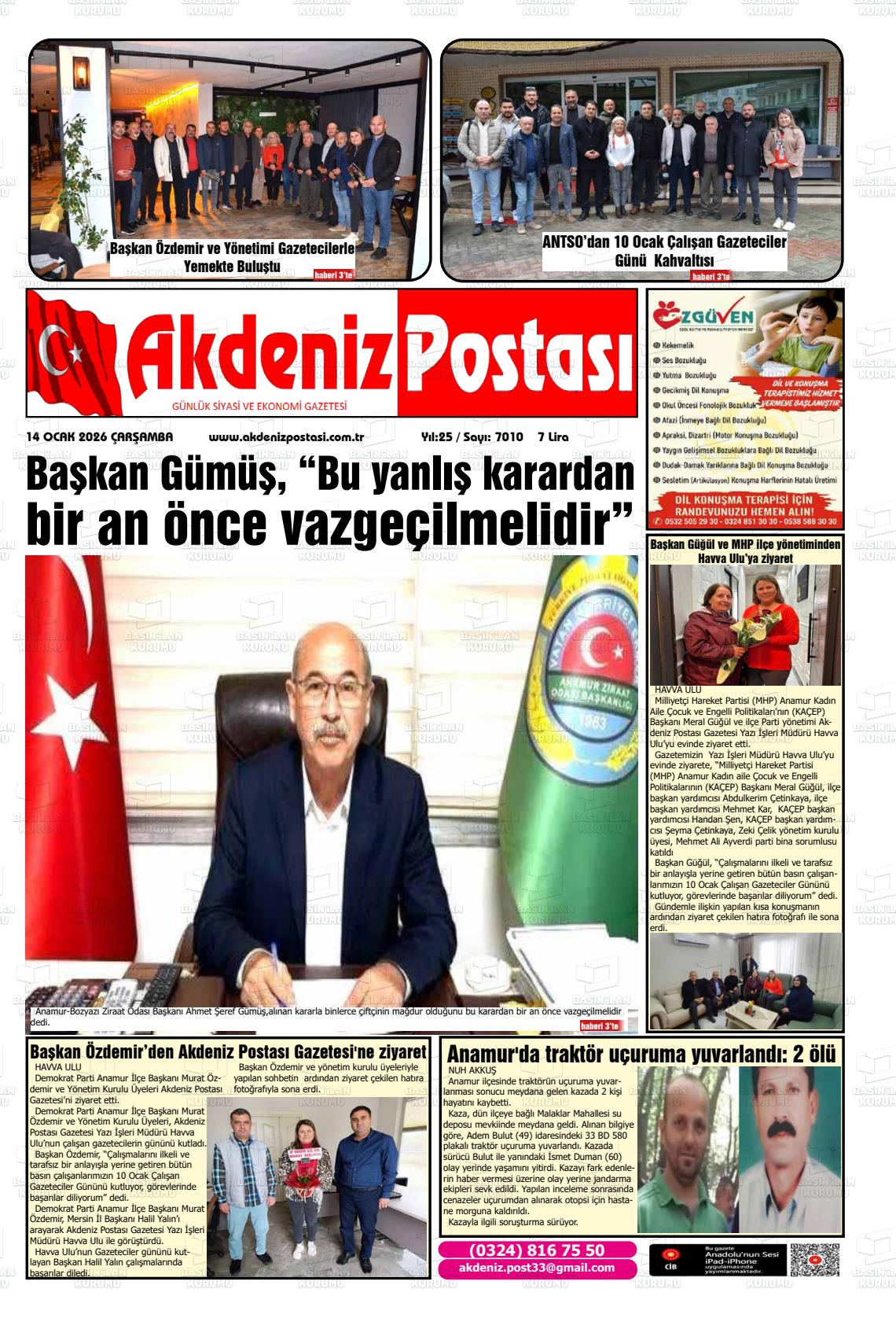 Mersin Akdenizpostasi 14.01.2026