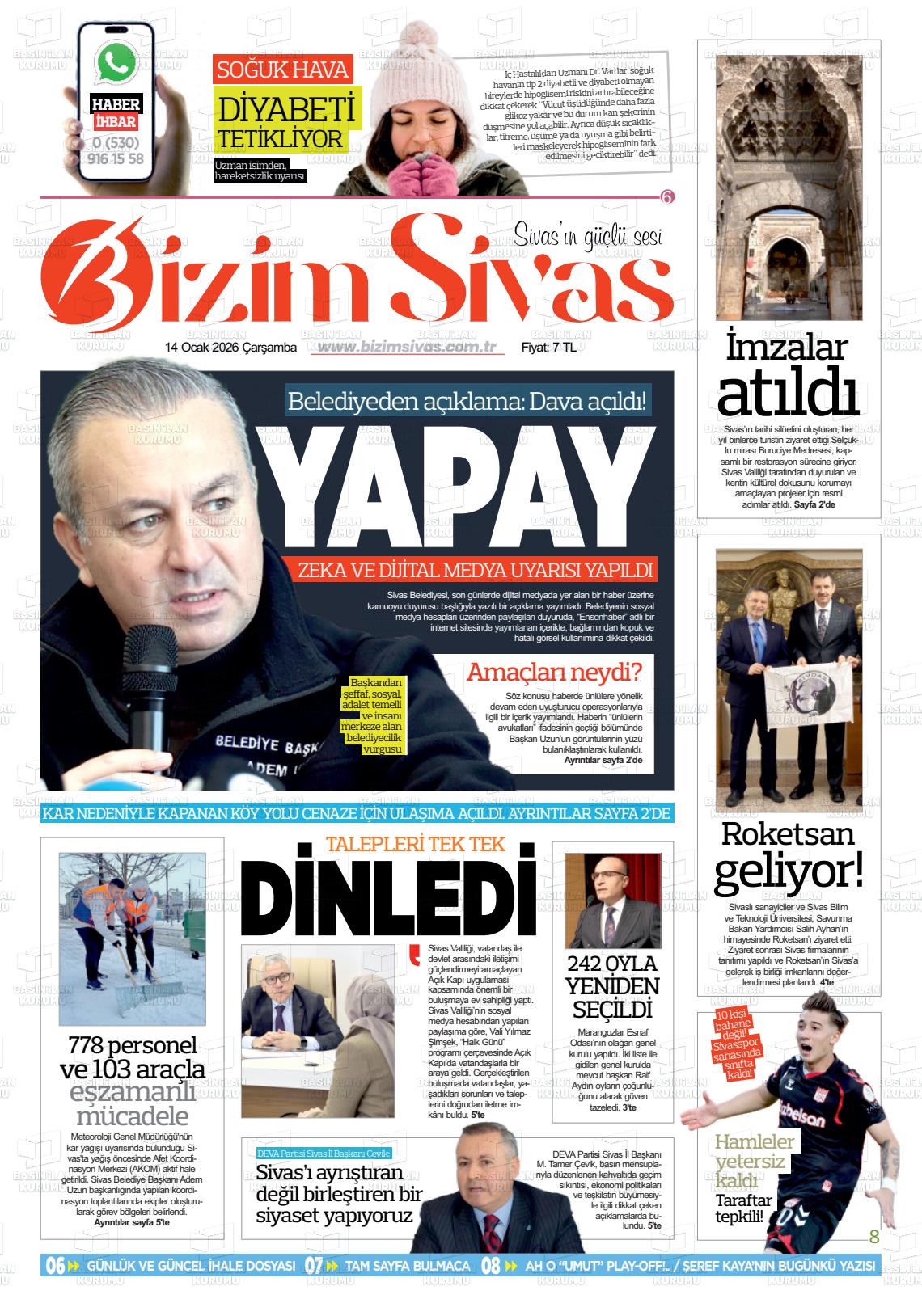 Sivas Bizim 14.01.2026